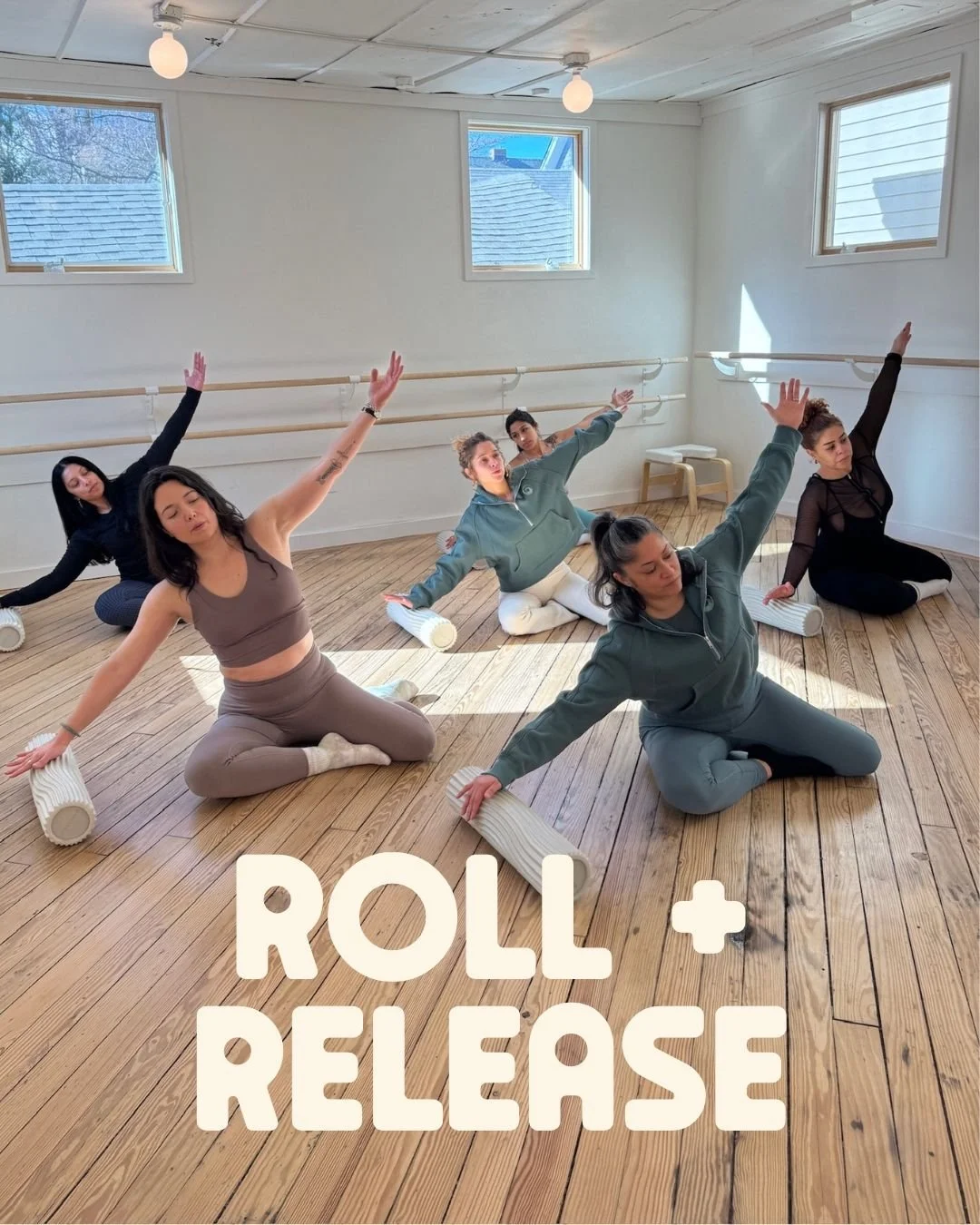 WORKSHOP 9/27: ROLL + RELEASE

Say goodbye to tension and hello to a body that feels open, relaxed, and ready to move! This feel-good class is all about self-myofascial release - a powerful (and simple) technique to relieve tight muscles and restore 