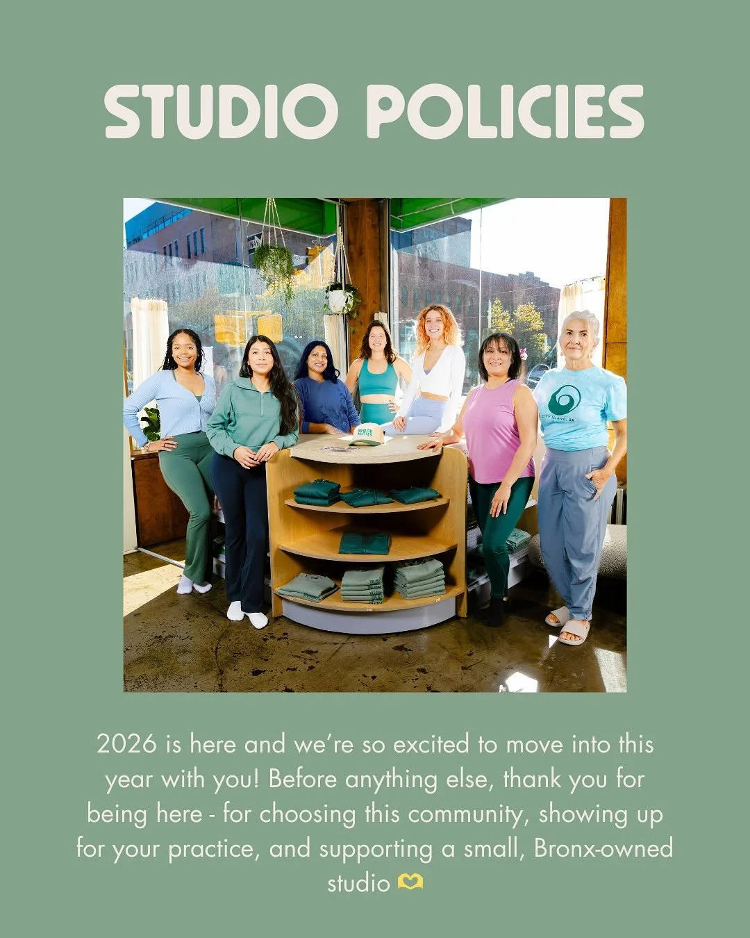 New year, same Pearly energy 🫧

Here&rsquo;s a friendly refresher on our studio policies - not to be buzzkills, but to help keep the studios feeling calm, safe, and supportive for everyone who walks through our doors this year.

These little guideli