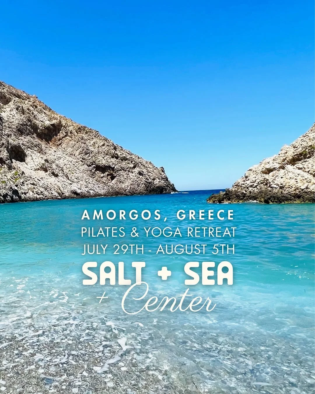Vacation, but make it wellness 😎

Imagine days that start with movement in a sunlit shala overlooking the Aegean Sea, include long meals that leave you feeling nourished, and end with salty hair, tired legs, falling into clean, crisp bedsheets, and 