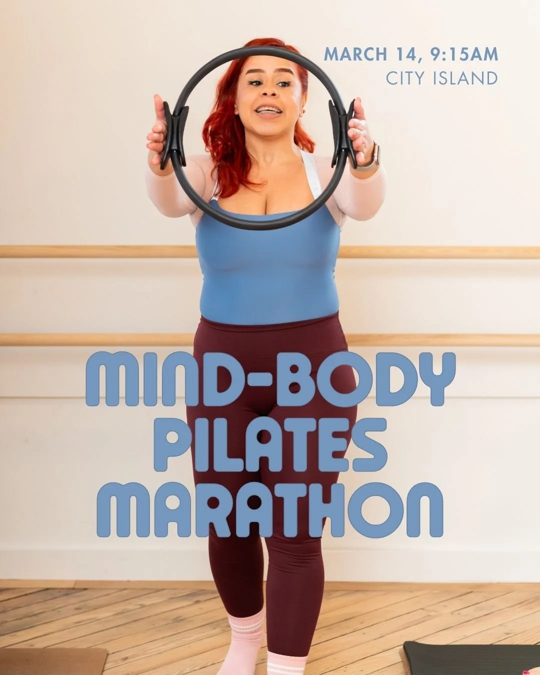 Ready for a marathon session?

A 3-part Pilates circuit training workshop with @anamariayalap that will energize, strengthen, and reset your body and mind. We&rsquo;ll move through Power Mat, Pilates on the Barre and Reformer Flow - with breaks in be