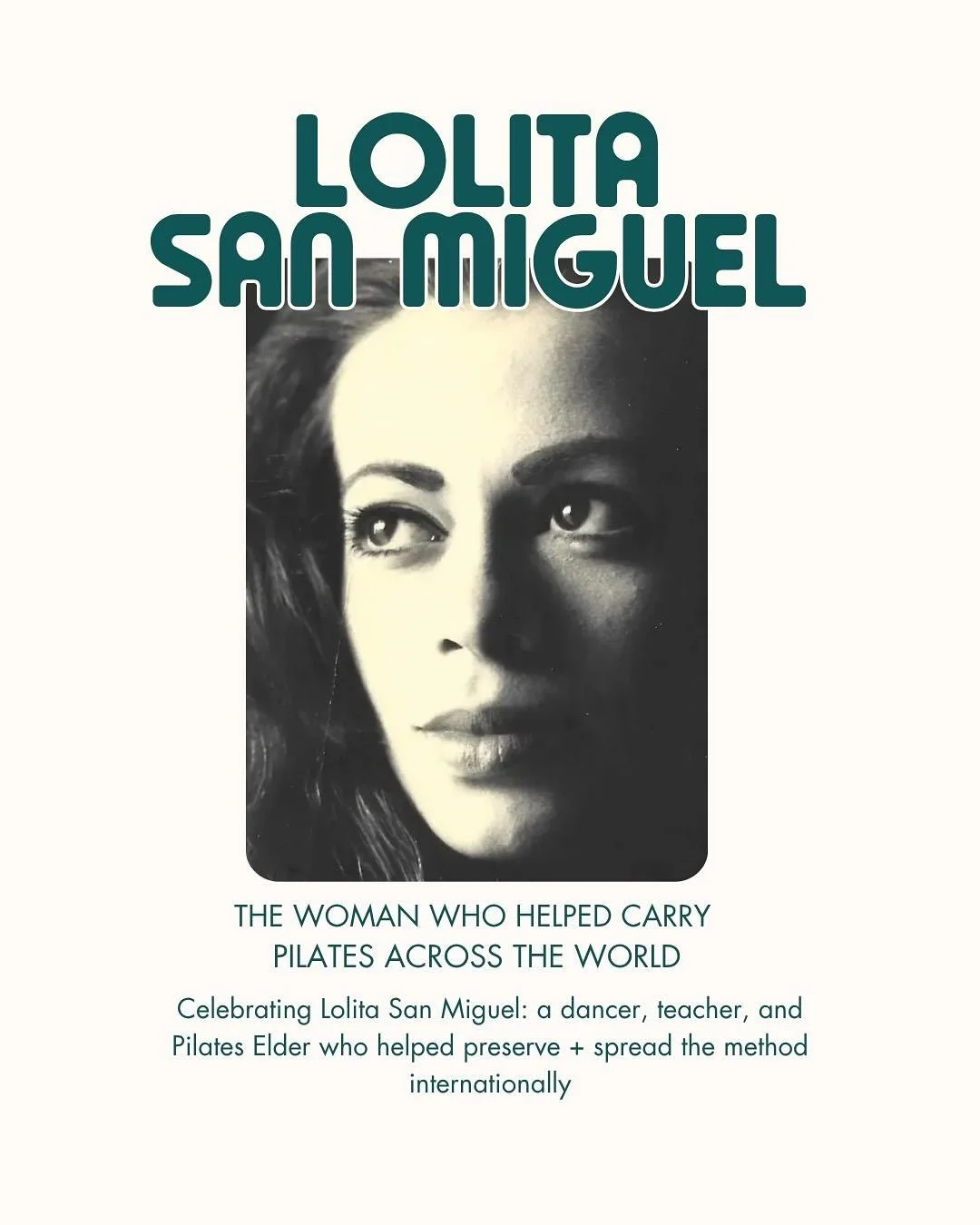 Along with fellow dancer &amp; teacher Kathy Grant, Lolita San Miguel is one of the only people to have been directly certified by Joseph Pilates himself. Kind of amazing that two of the only people Pilates ever certified were both New Yorkers, and b
