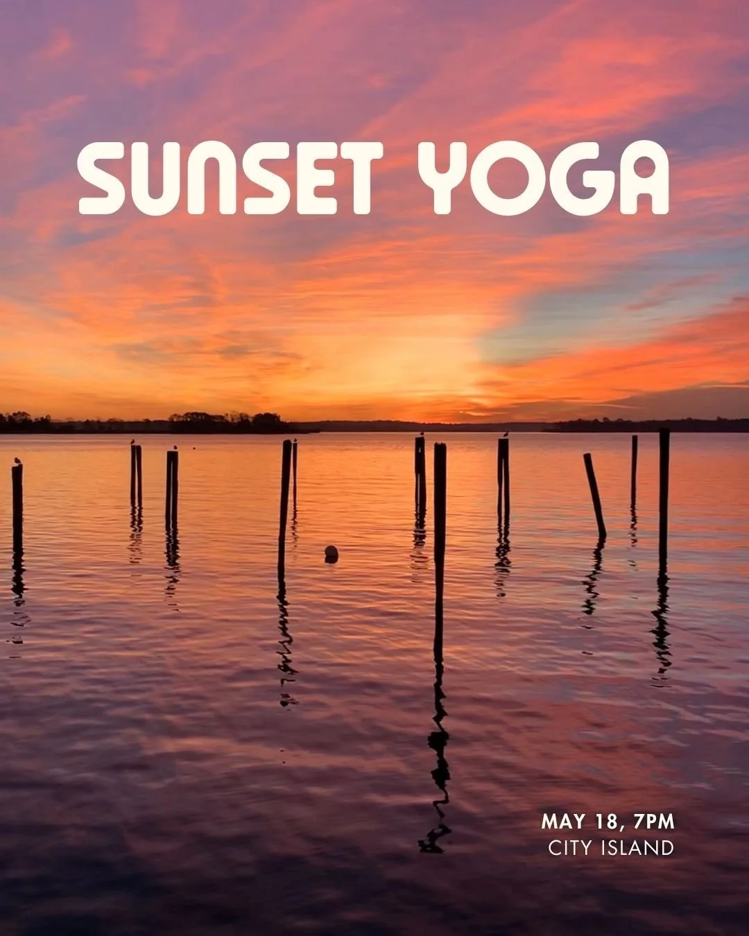 Our first outdoor session of the season! 

Come see the sun set behind the Manhattan skyline just in time for your shavasana. The evening will include a grounding vinyasa, restorative yin postures and guided meditation. This workshop is open to all l