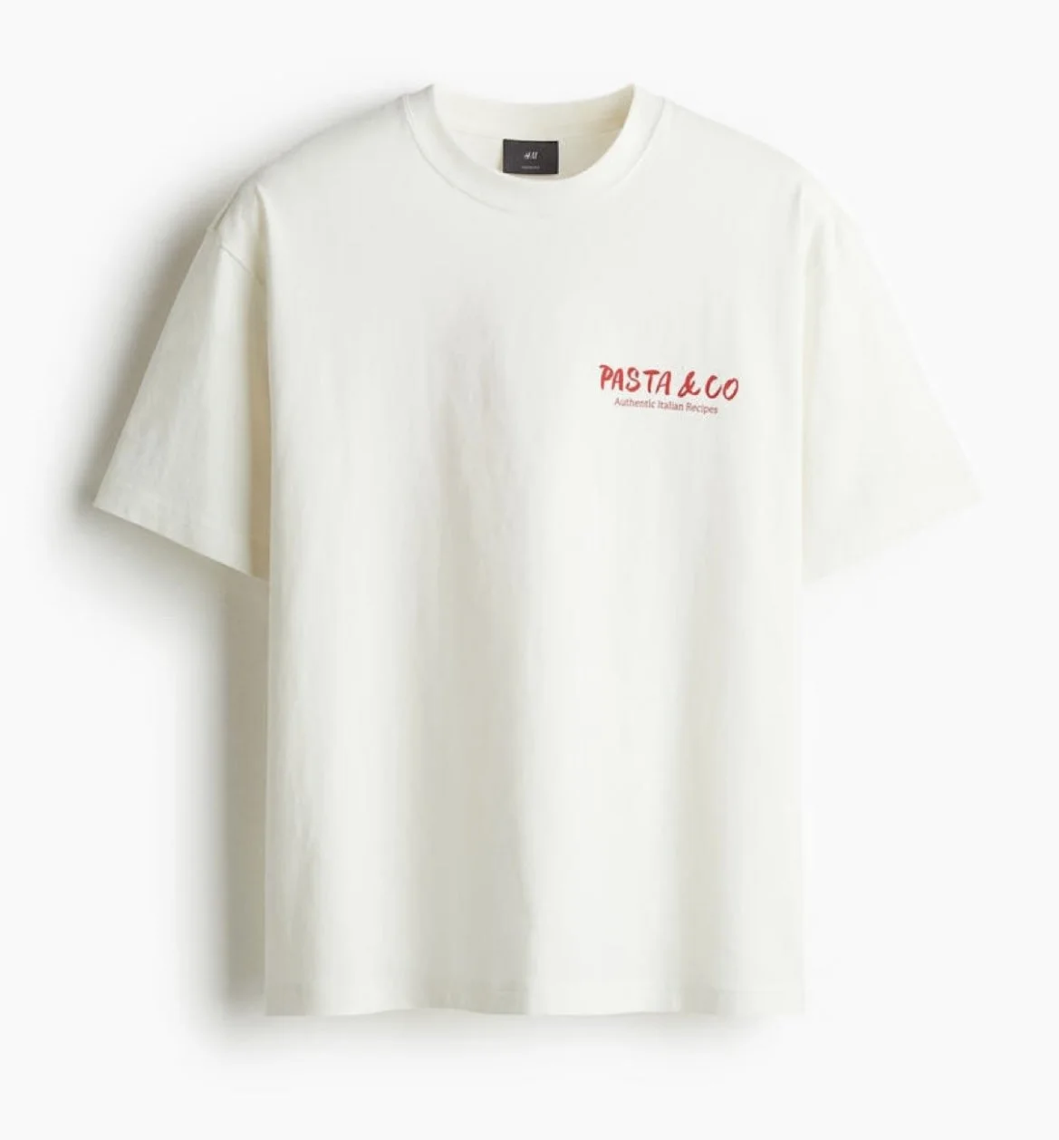 Pulóver con motivo estampado loose fit blanco /pasta H&M