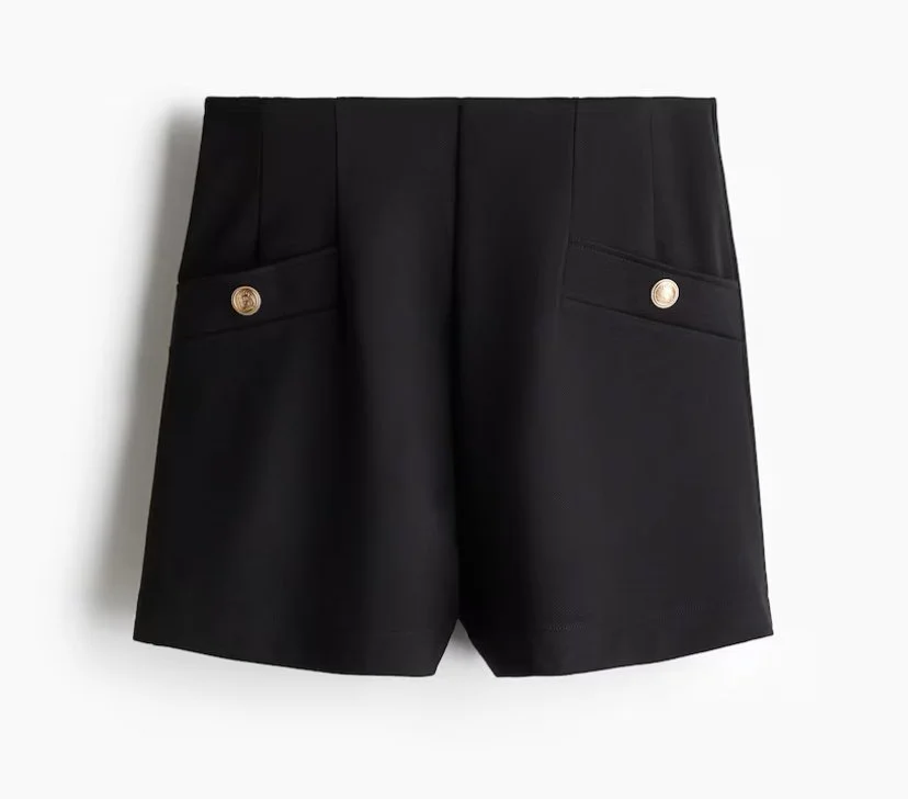 Shorts interlock negro H&M