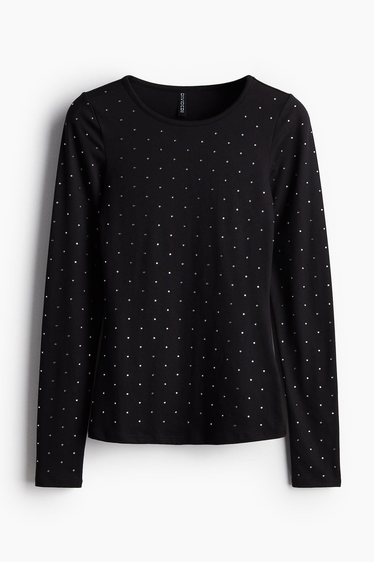 Blusa de mangas largas con brillos de mujer de microfibra H&M