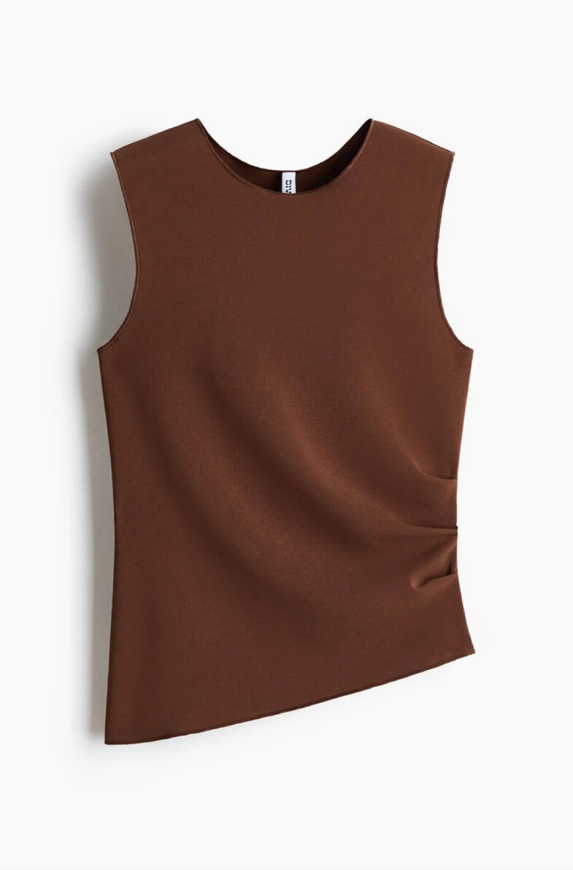 Top asimétrico marrón H&M