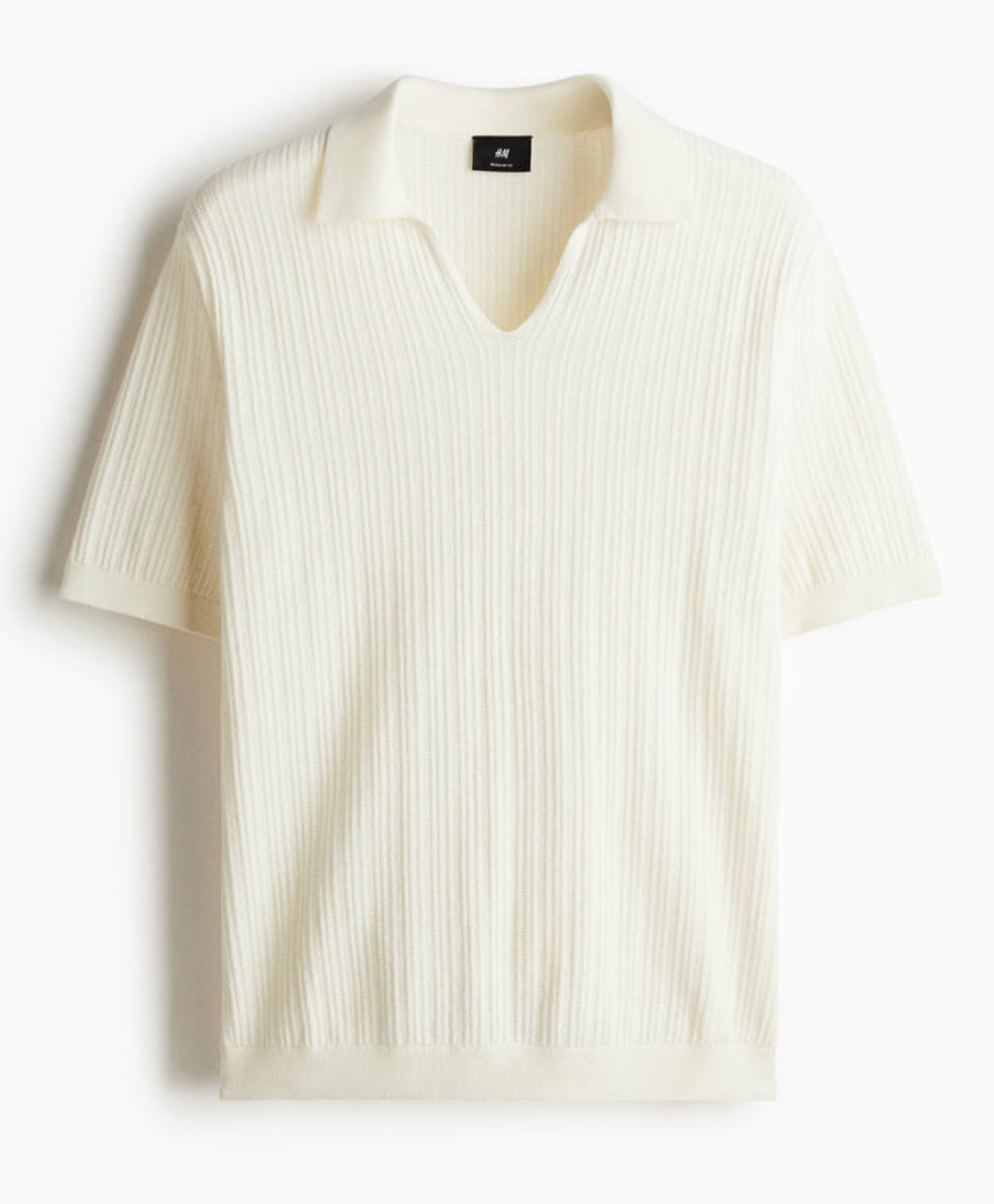 Polo de algodón pima crema H&M