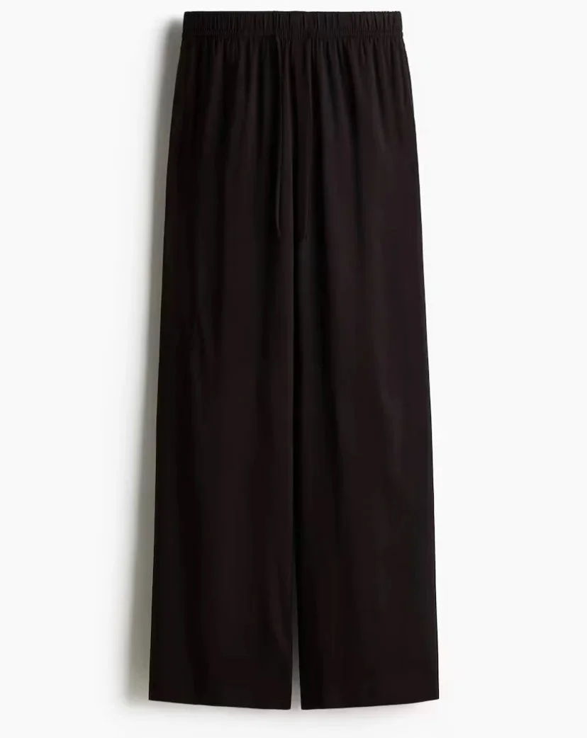 Pantalones de corte ancho negros H&M