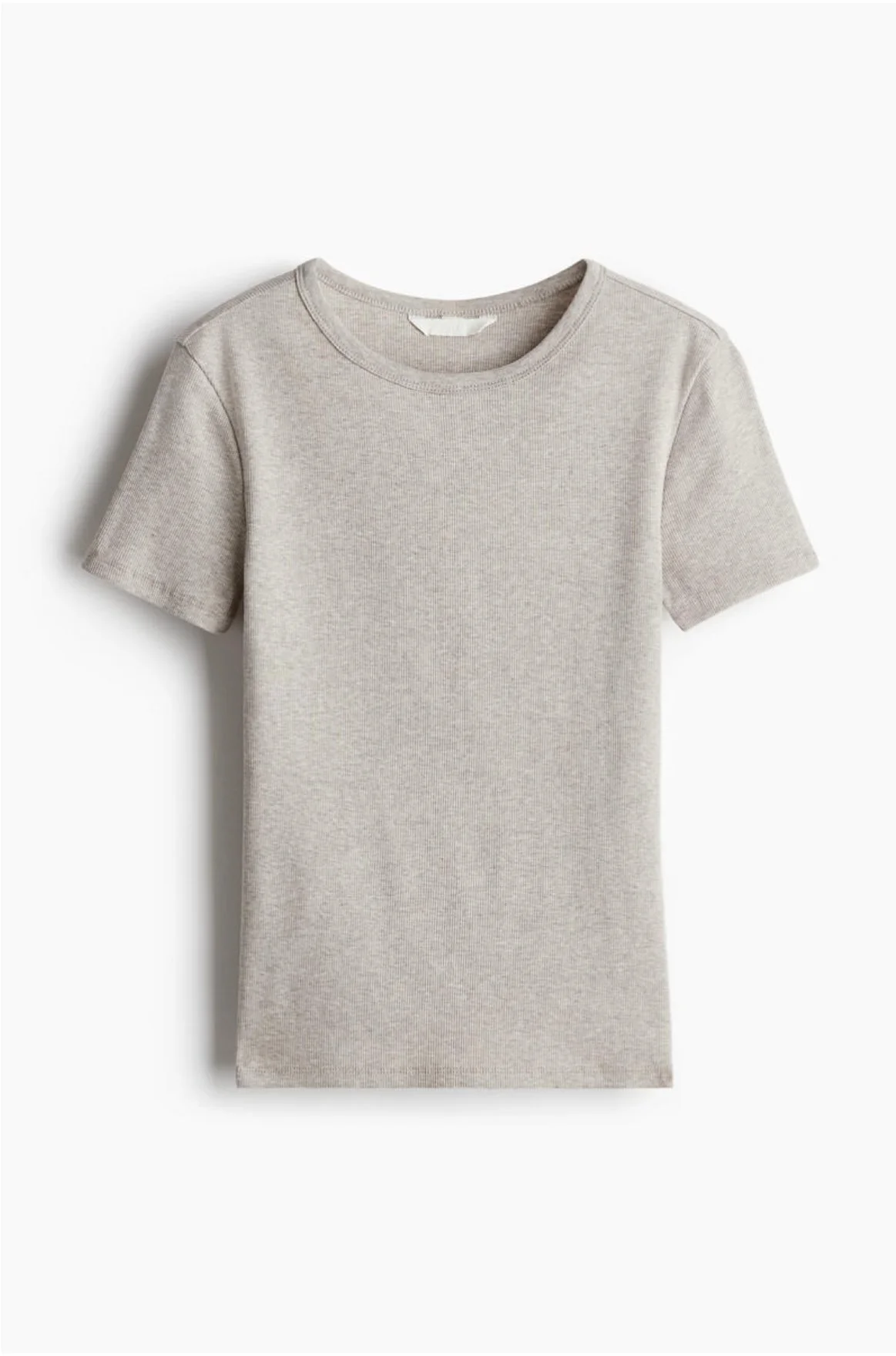 Pulóver acanalado beige claro jaspeado H&M