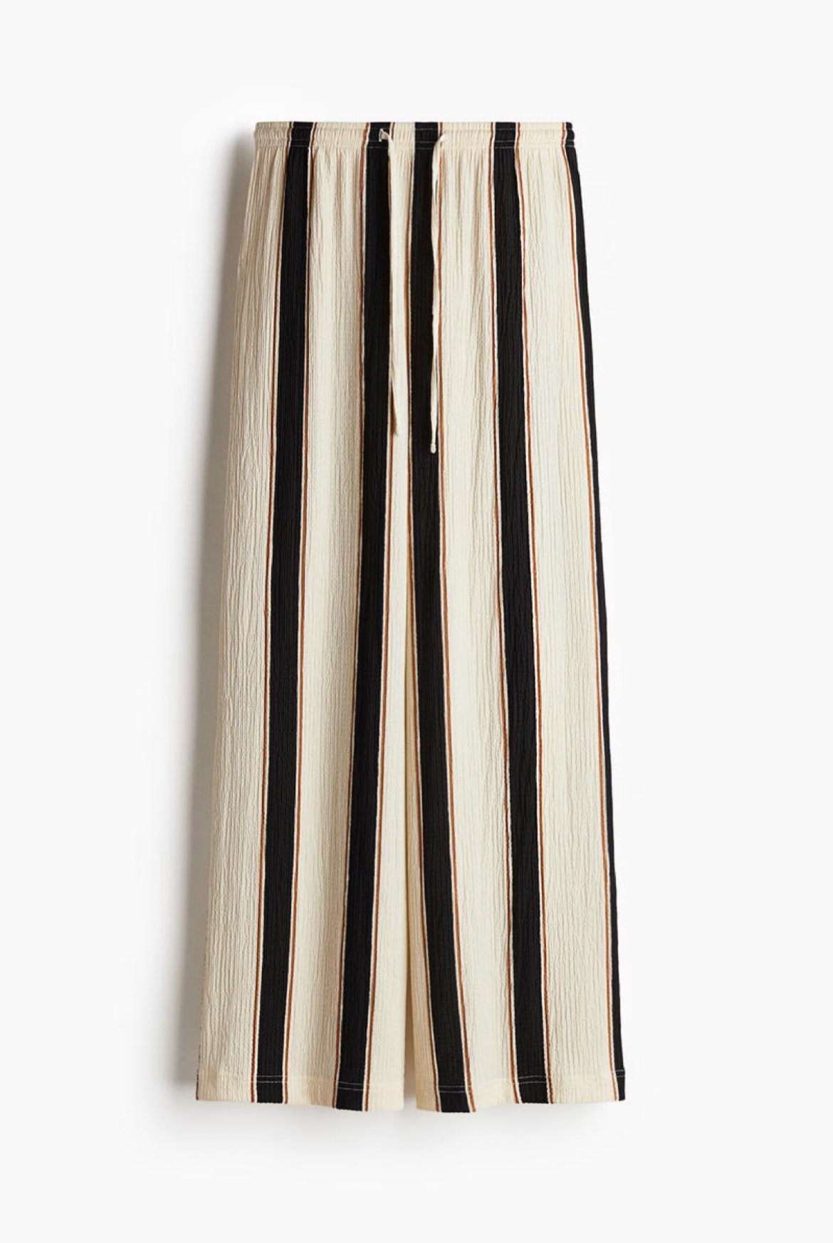 Pantaloneta amplia pull/on color crema rayas H&M