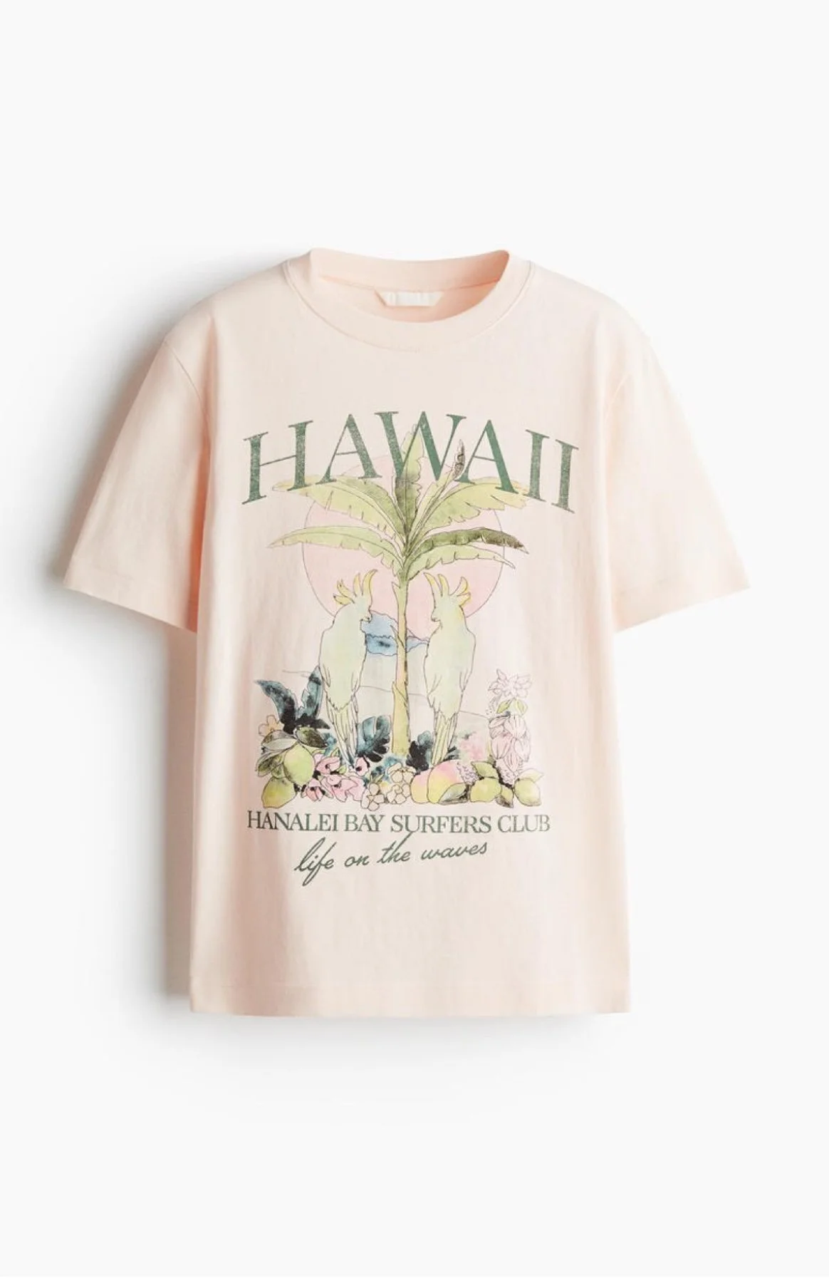 Pulóver con motivo estampado rosa empolvado Hawaii