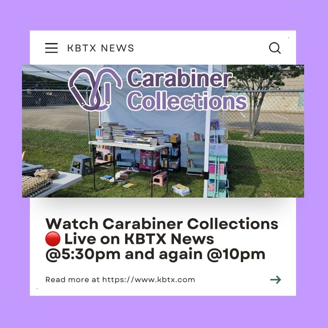 Check us out @kbtxnews3 regarding our project with @secondstartotherightbooks ! 😉

#CommunityFirst #bannedbooks #lgbtqiabooks #lgbtiabooks #carabinercollections #bookstagram #library #bryantexas #collegestation #bookbus