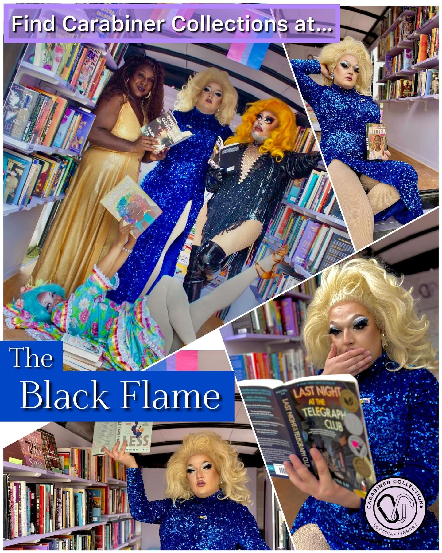 Not sure what to do this Sunday? Why not spend it with us at the Black Flame? 🔥✨ Join us for good vibes, vendormarket, and drag show! 🙌❤️ #theblackflame #carabinercollectionsbryantx