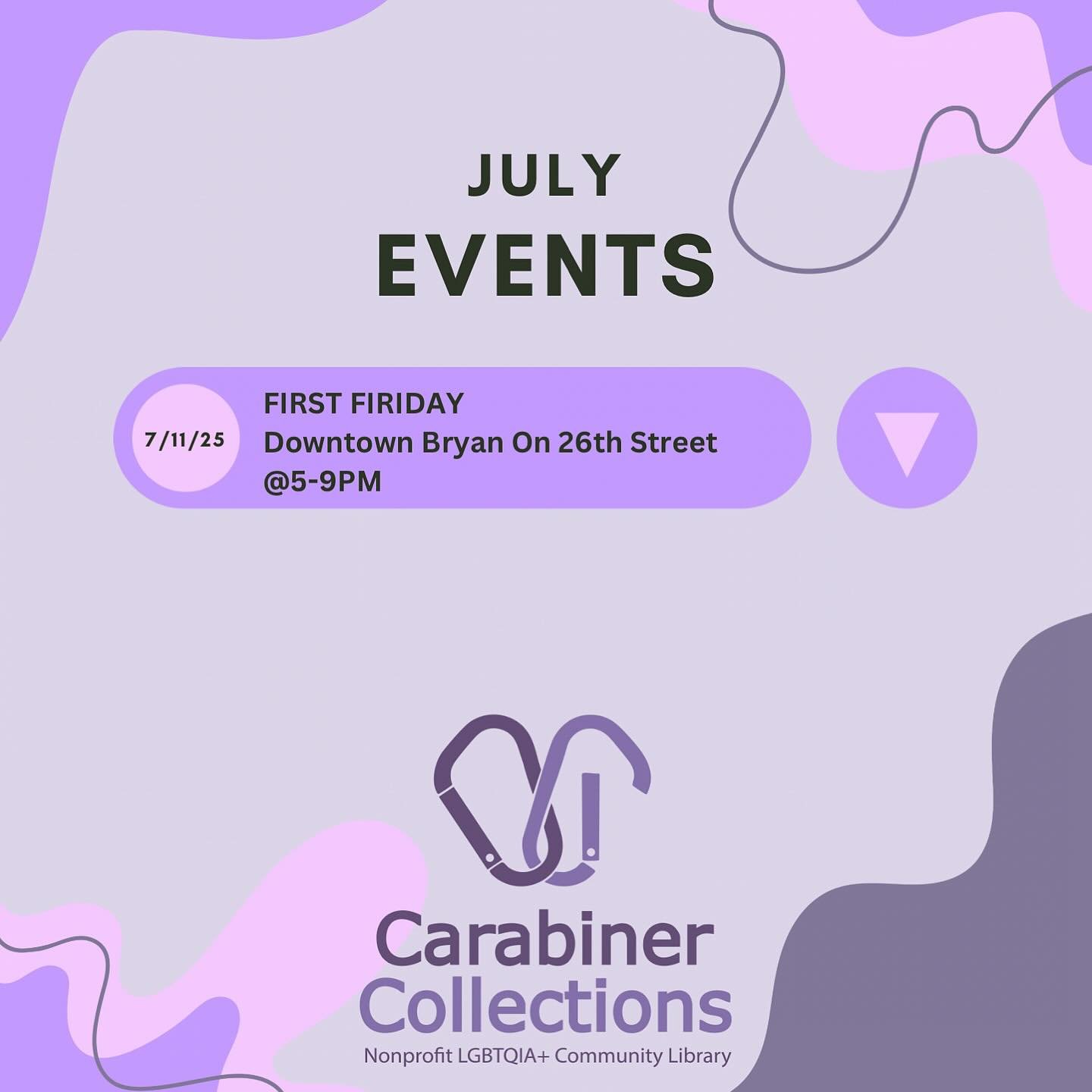 Just one event this month—but it’s a good one!
#carabinercollectionsbryantx #lgbtqbooks