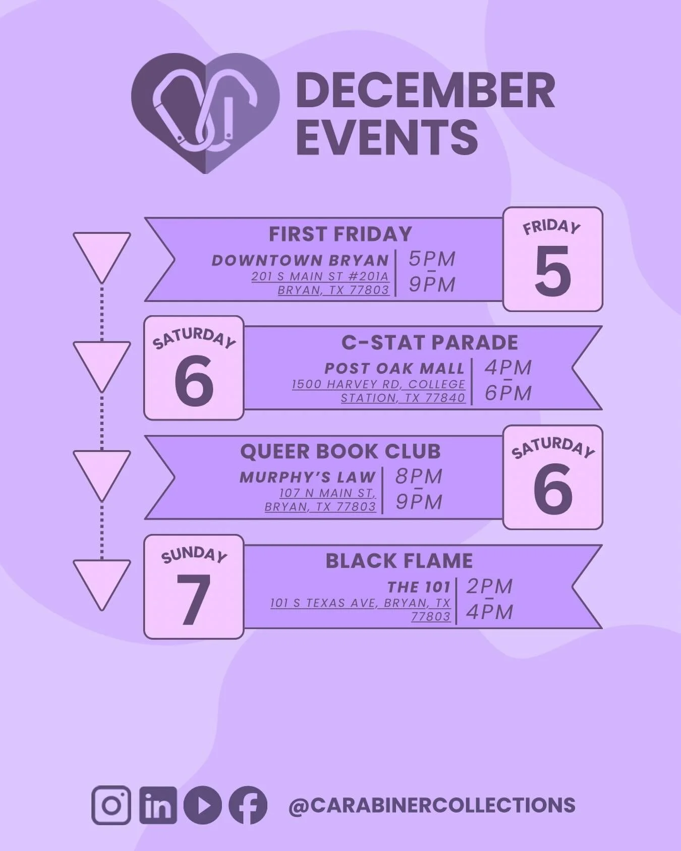 The frost won&rsquo;t freeze our festive spirit. Celebrate the holidays at our December Events!

#carabinercollectionsbryantx #lgbtqbooks