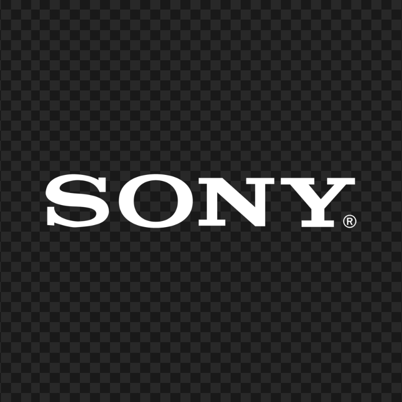 Sony logo on a checkered background.