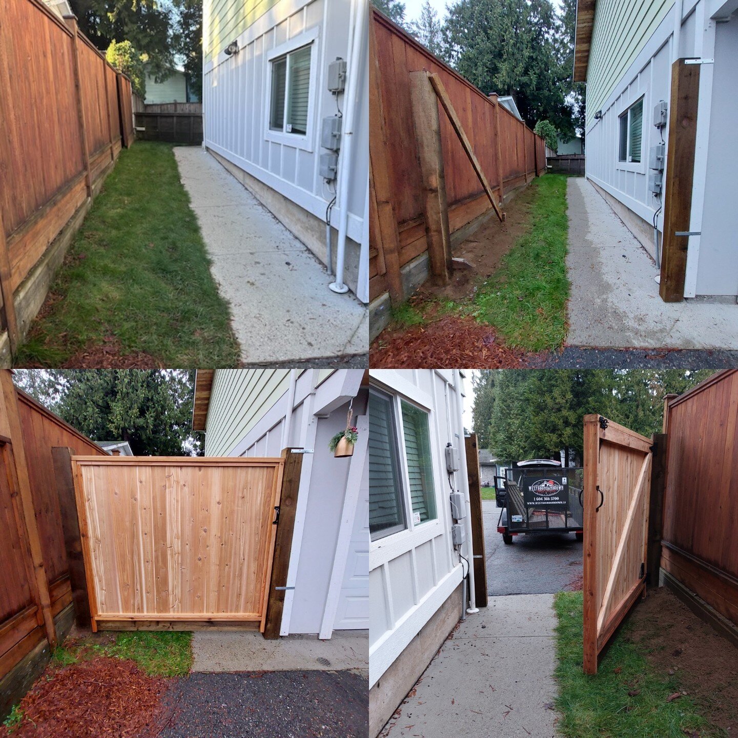 New Custom Side Entrance Gate Installation service. Client requested a new Custom Cedar side entrance gate installation to close in the yard for safety and security.