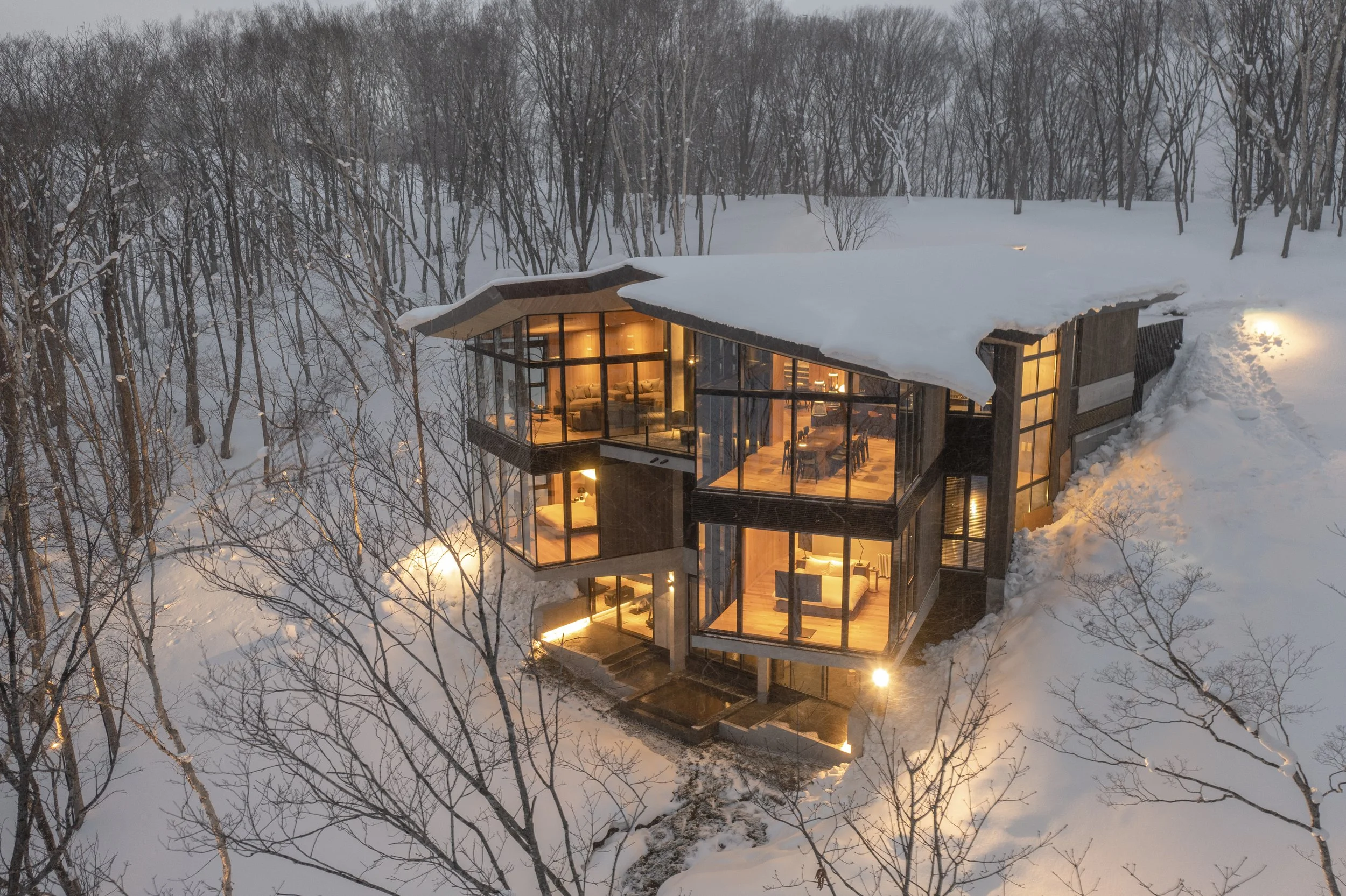 The exterior of Tsubasa Chalet at Hanaridge, Niseko, Hokkaido