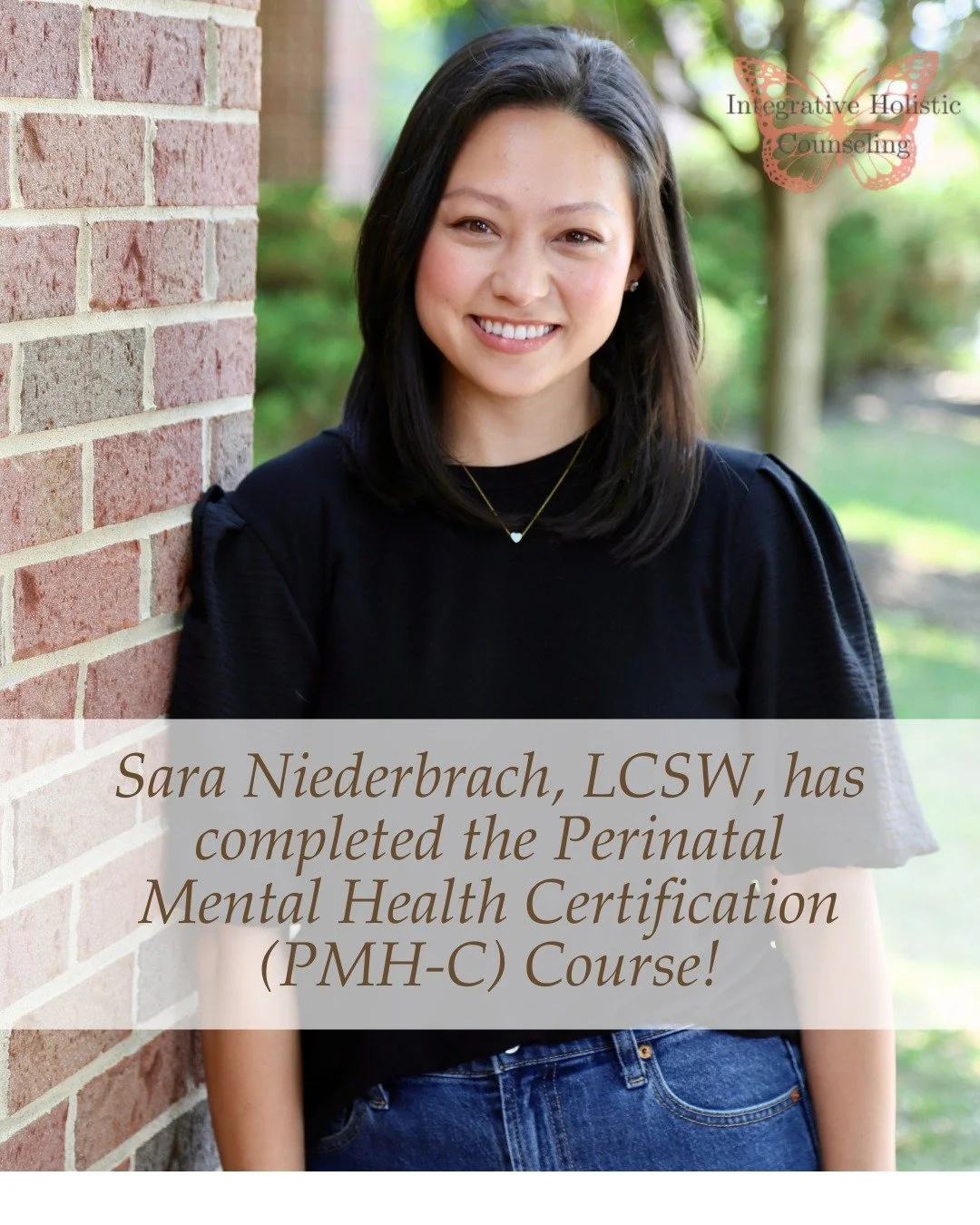 We&rsquo;re excited to share some wonderful news&mdash;Sara Niederbrach, LCSW, has completed the Perinatal Mental Health Certification (PMH-C) Course!

With this advanced training, Sara is equipped to provide even deeper support for individuals and f