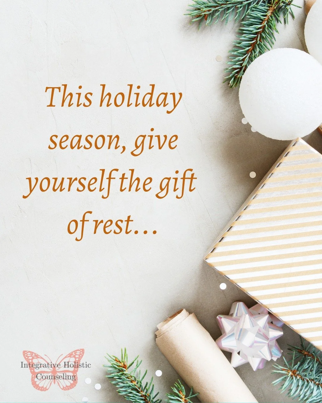 This holiday season, give yourself the gift of rest. Rest is not a retreat from life&mdash;it is a return to yourself. Amid the hustle, the gatherings, and the expectations, taking time to pause and reconnect with your mind, body, and heart is one of