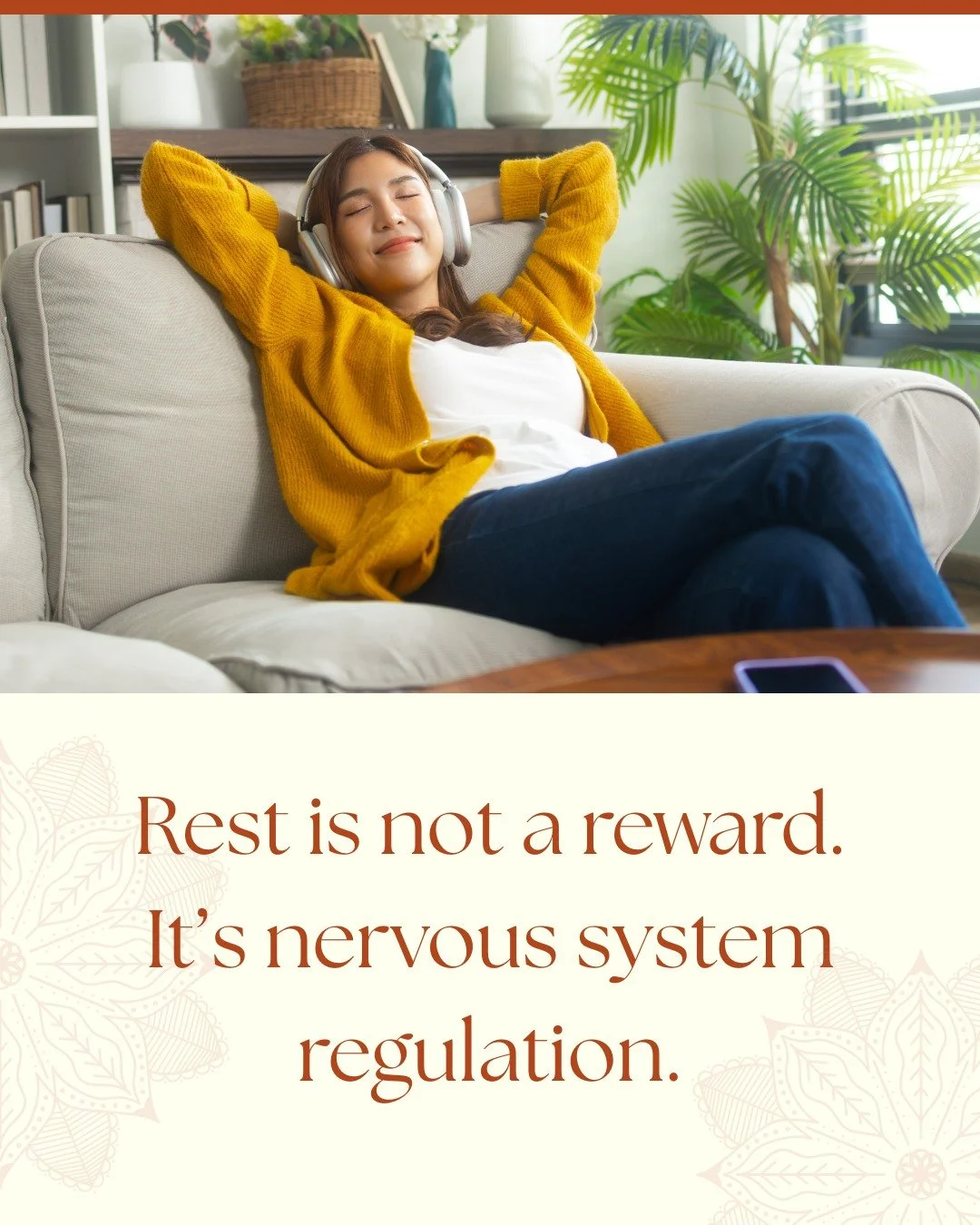 Rest is not a reward. It&rsquo;s nervous system regulation. 🌿

You don&rsquo;t have to finish everything.
You don&rsquo;t have to prove your worth.
You don&rsquo;t have to earn the right to exhale.

Rest is how your body resets.
Rest is how your min