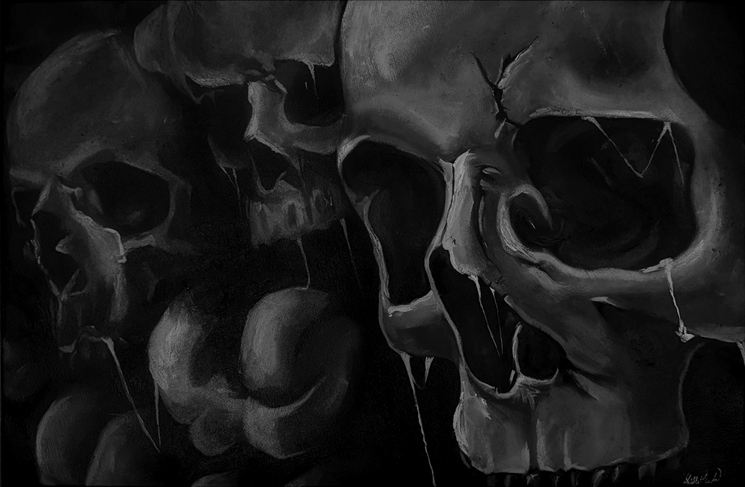 Ossuary, 2024, Oil on stretched canvas - 15.3 x 23.2" 