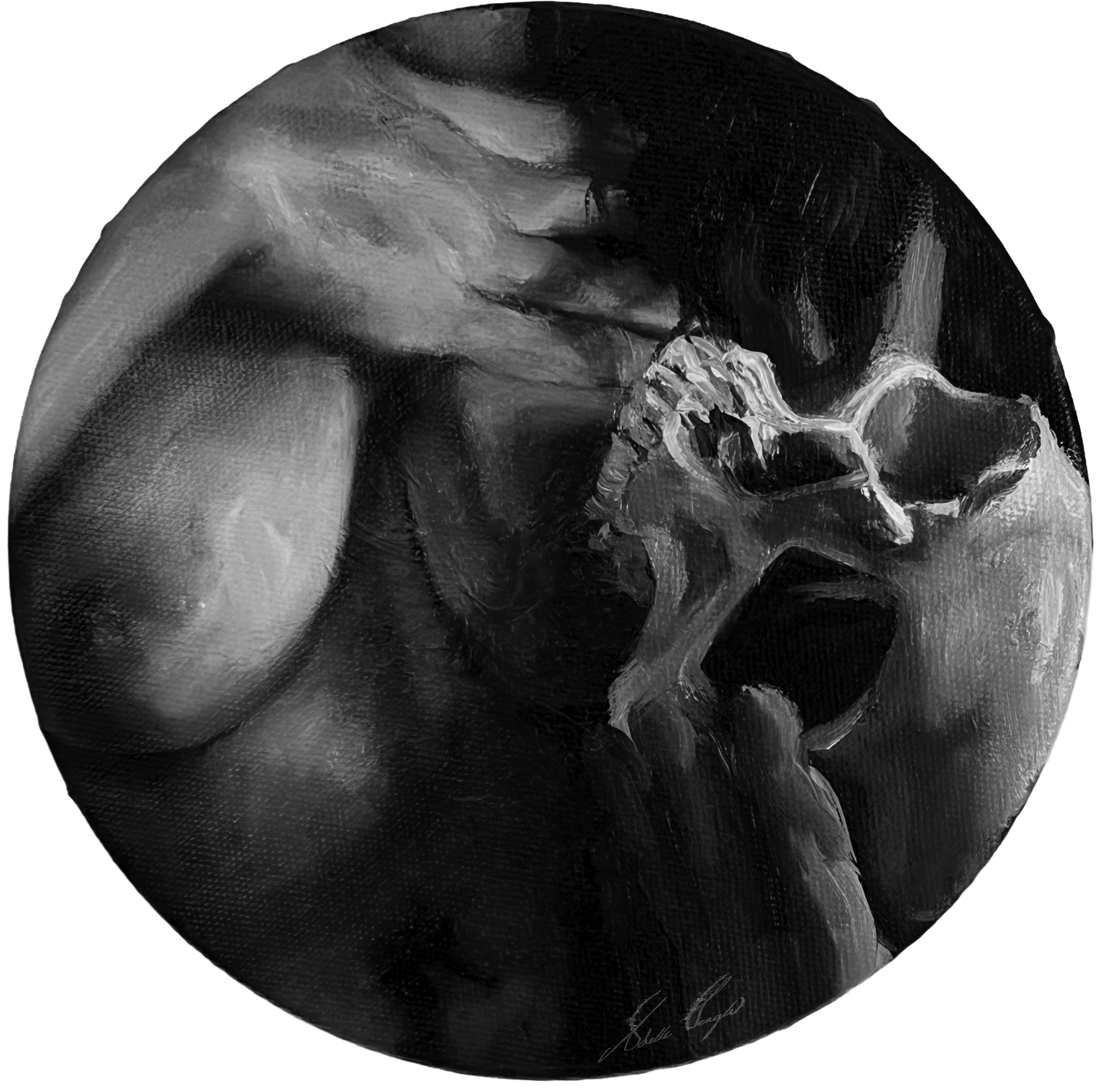 Self Nurturance, 2026, Oil on stretched canvas - 7.9"