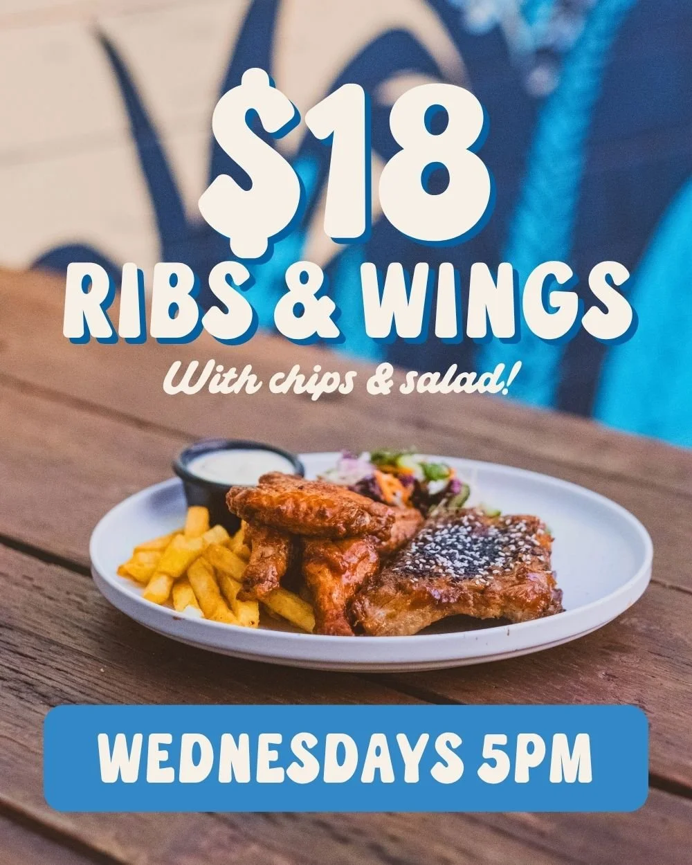 $18 Ribs &amp; Wings