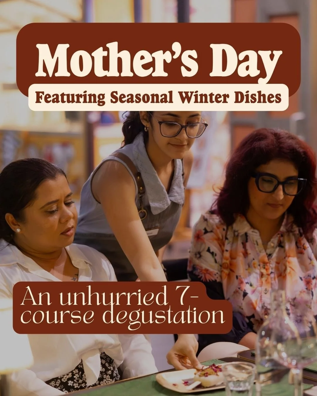This menu is our way of saying thank you.

To the women who fed us before they fed themselves.
Who remembered what we liked without asking.
Who made food feel like comfort, no matter what the day looked like.

This Mother&rsquo;s Day, we&rsquo;re ser