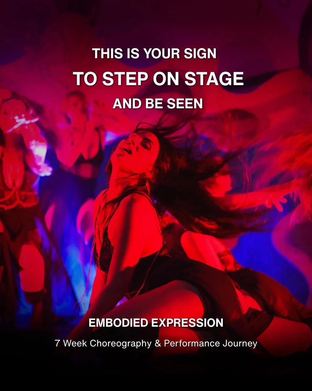 Comment &ldquo;EXPRESSION&rdquo; and I&rsquo;ll send you all the details ❤️&zwj;🔥

Embodied Expression is a 7-week choreography &amp; performance journey, culminating with a stage show.

This isn&rsquo;t just about dancing. It&rsquo;s about the mome