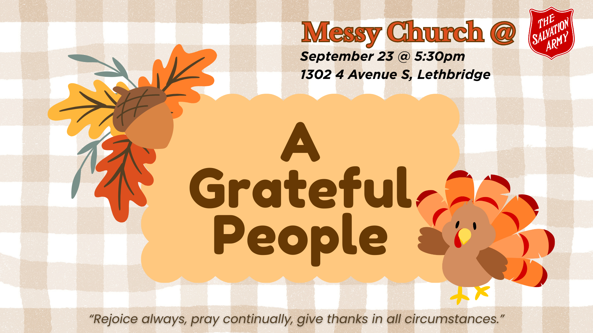 September Messy Church - "A Grateful People"