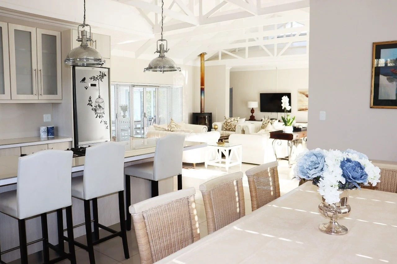 open plan living room, open plan dining, open plan kitchen