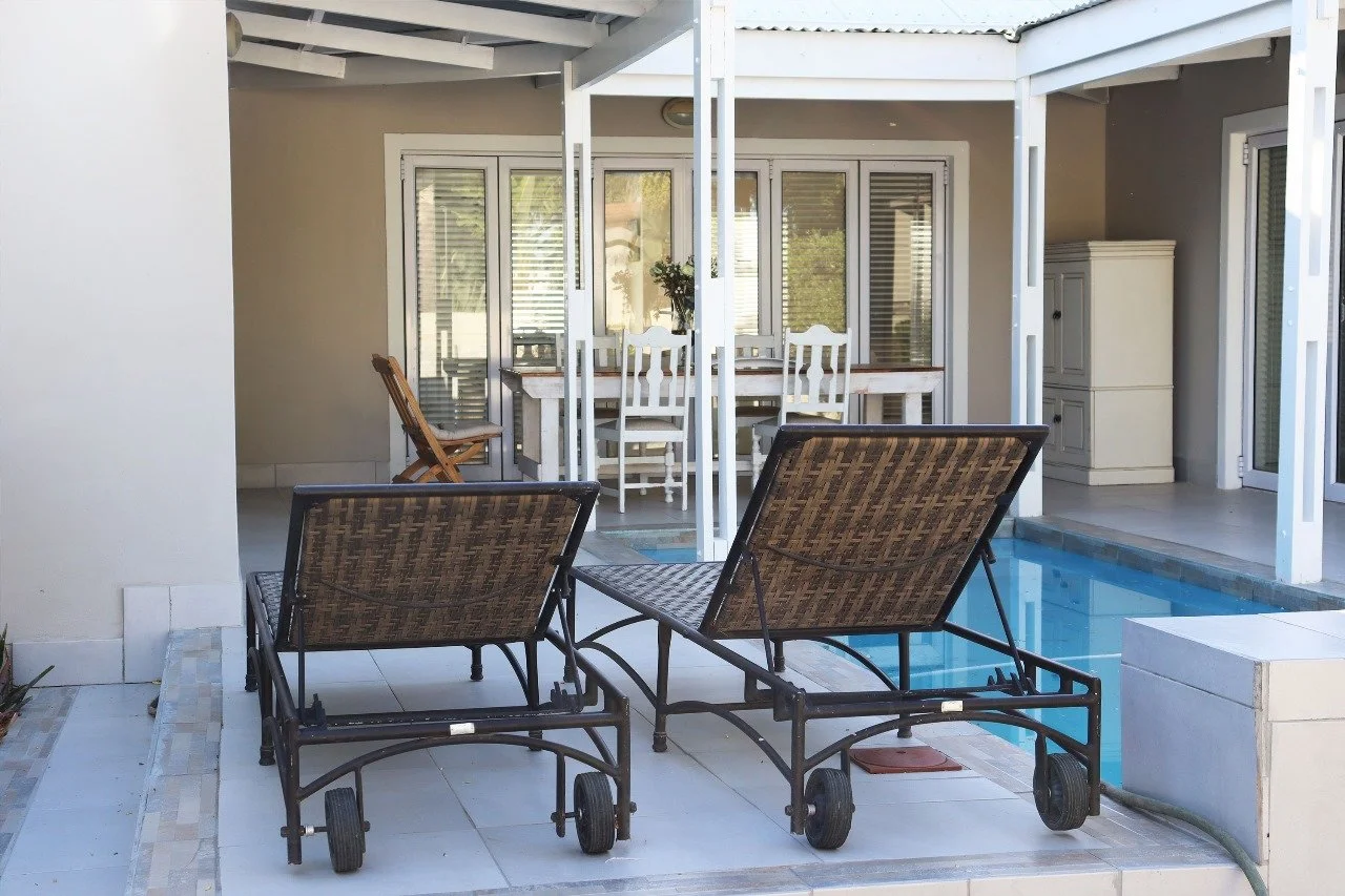 outside pool area