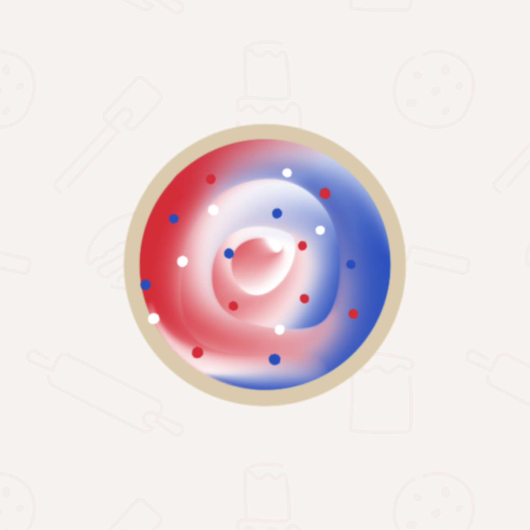 Red, White, and Blue Sugar Cookies