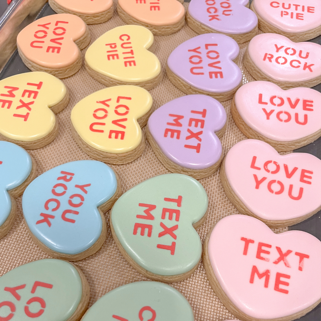 Conversation Heart Sugar Cookies