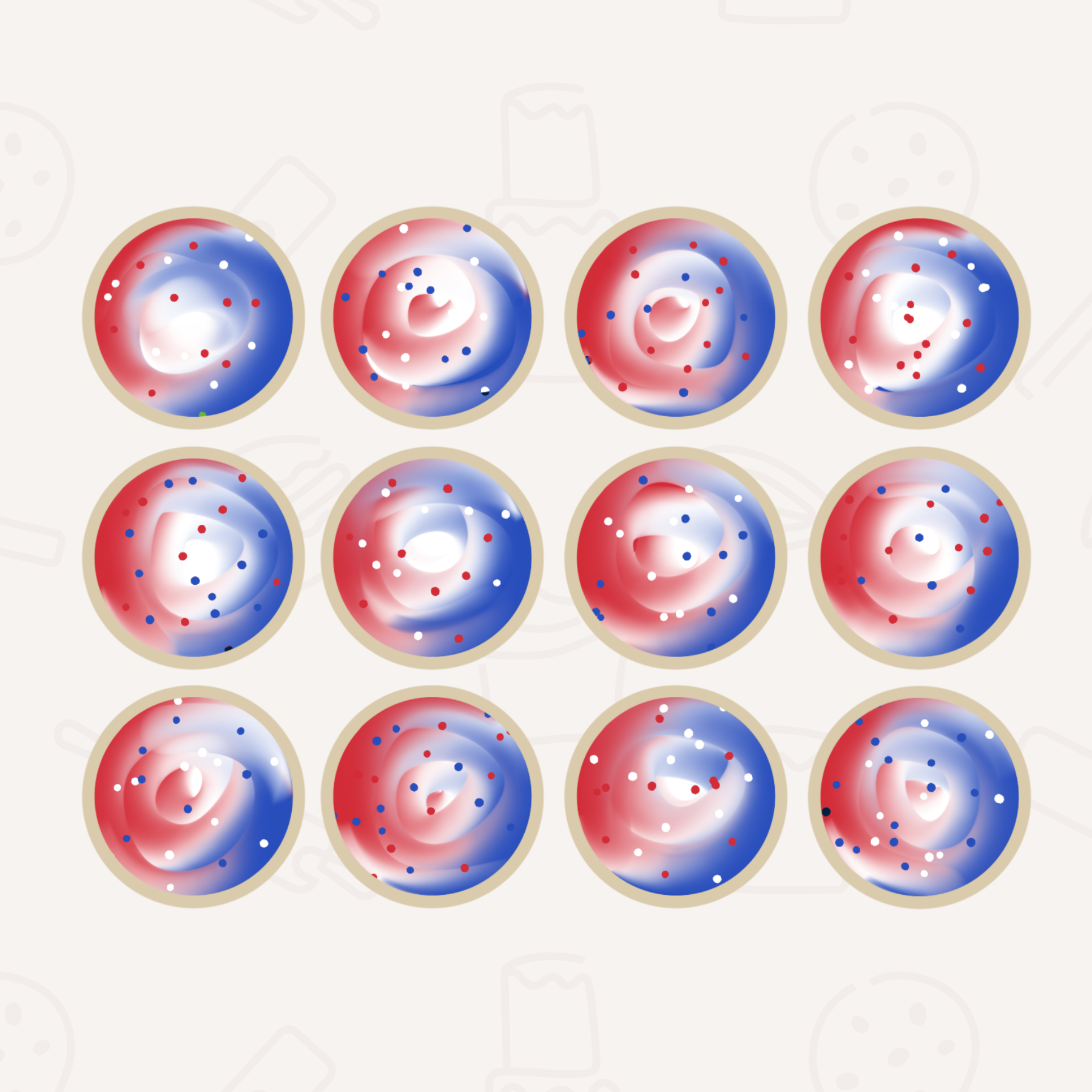 Red, White, and Blue Sugar Cookie Bites