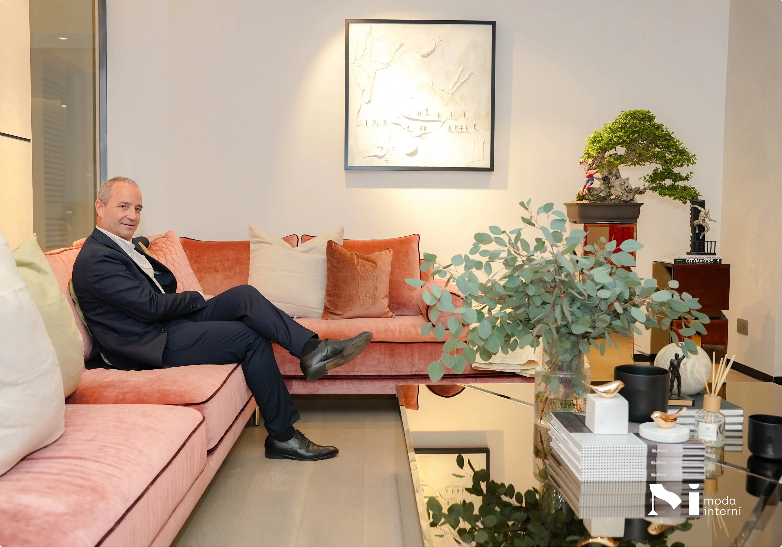 Pietro Alliata, Brand Export Manager of Opera Contemporary, at the Moda Interni showroom