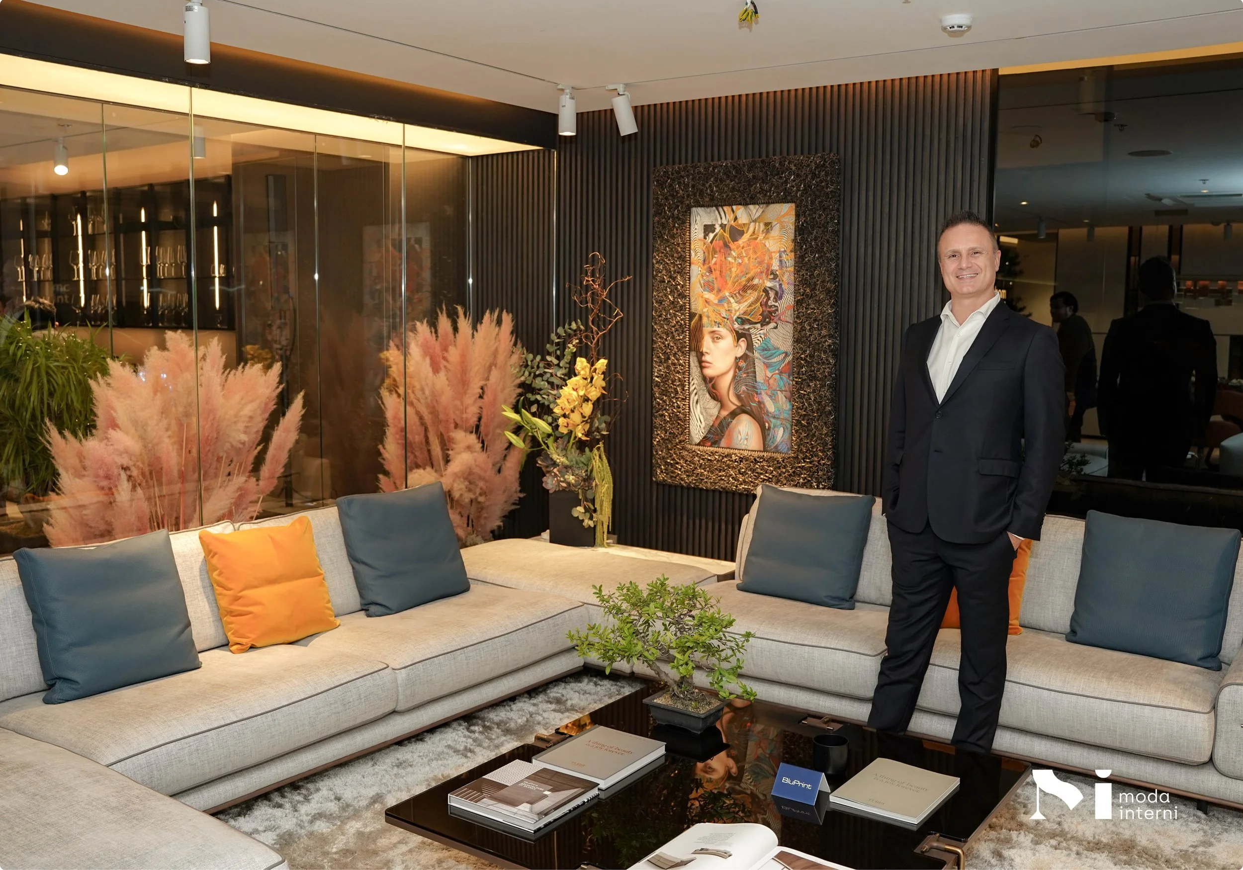 Luca Meduri, Brand Export Manager at Turri, at the Moda Interni showroom launch