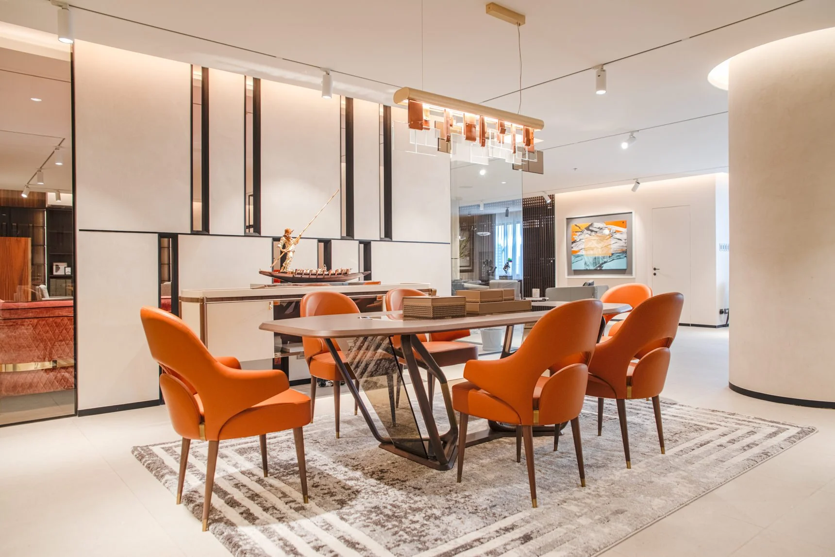 Our Turri dining space featuring the Vine Collection by Frank Jiang. 