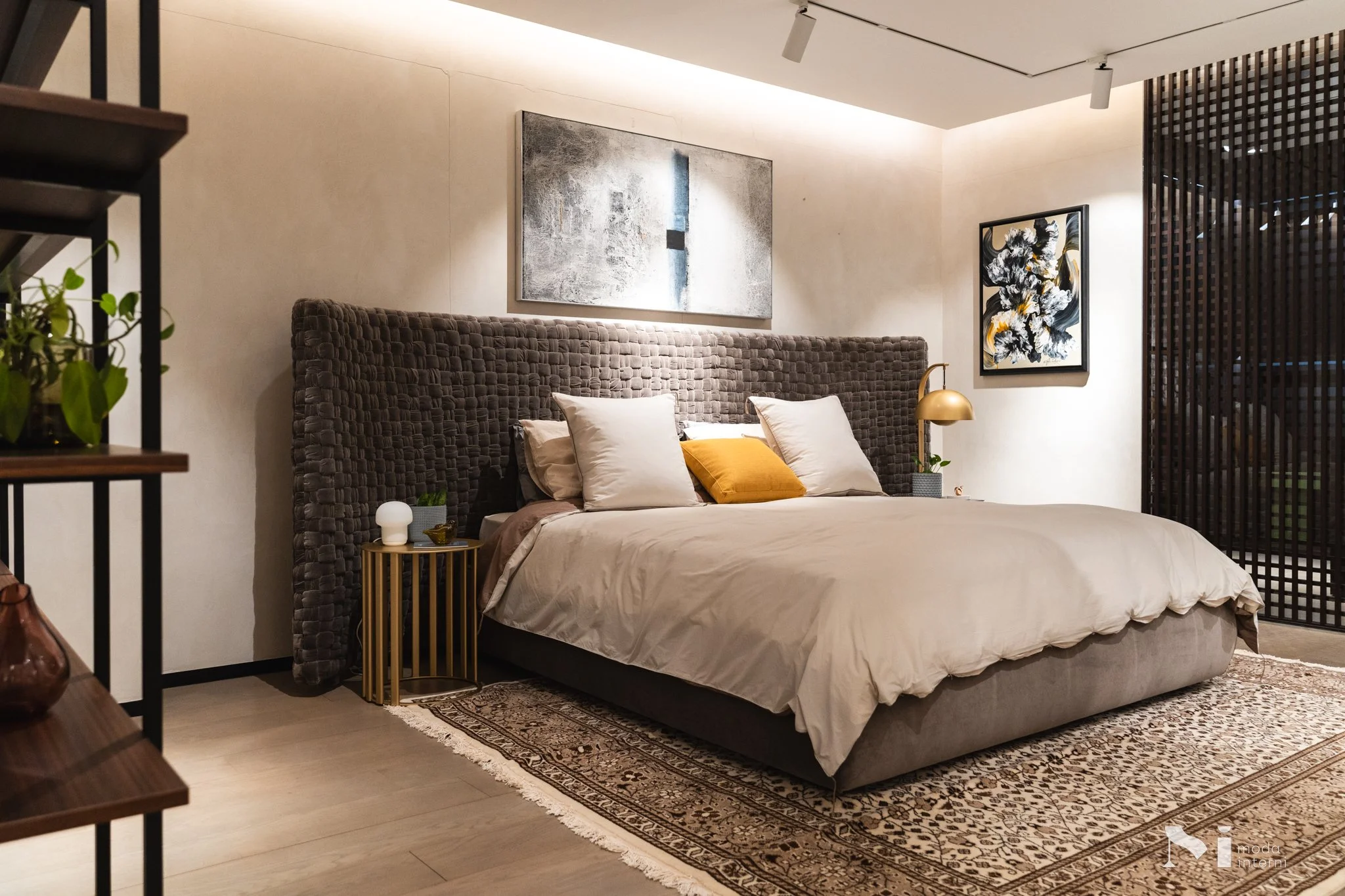 The Turri Azul Bed by Paola Navone is made by hand