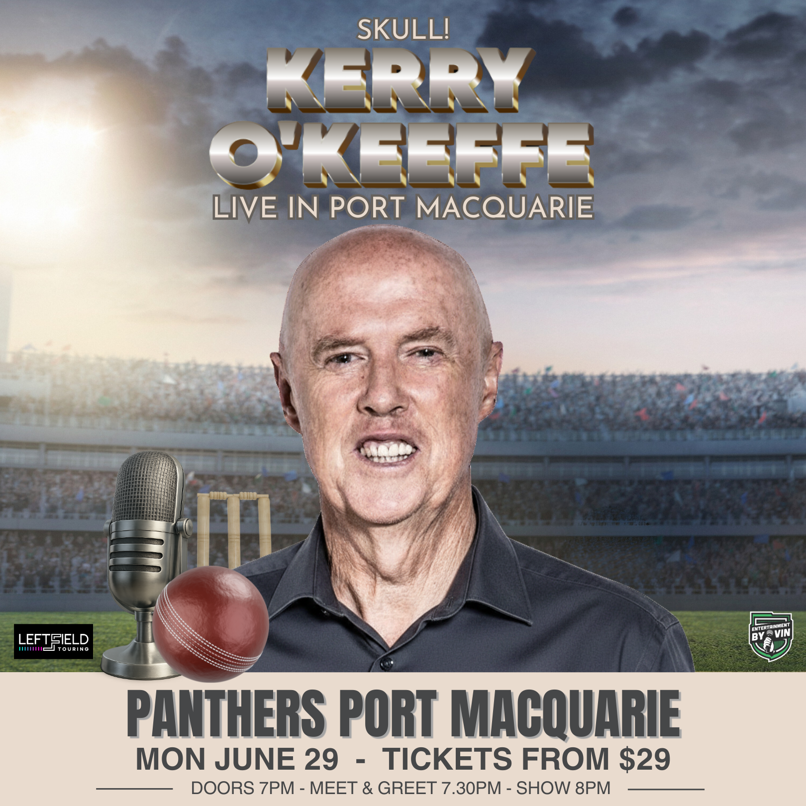 SKULL! An Evening with Kerry O'Keeffe LIVE in Port Macquarie!