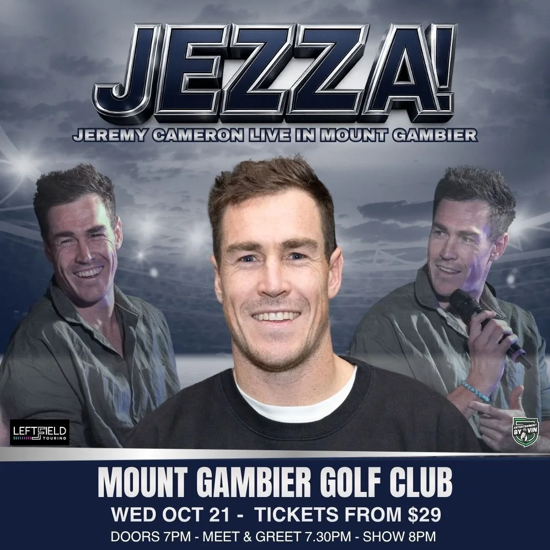 JEZZA! An Evening with Jeremy Cameron LIVE in Mount Gambier!