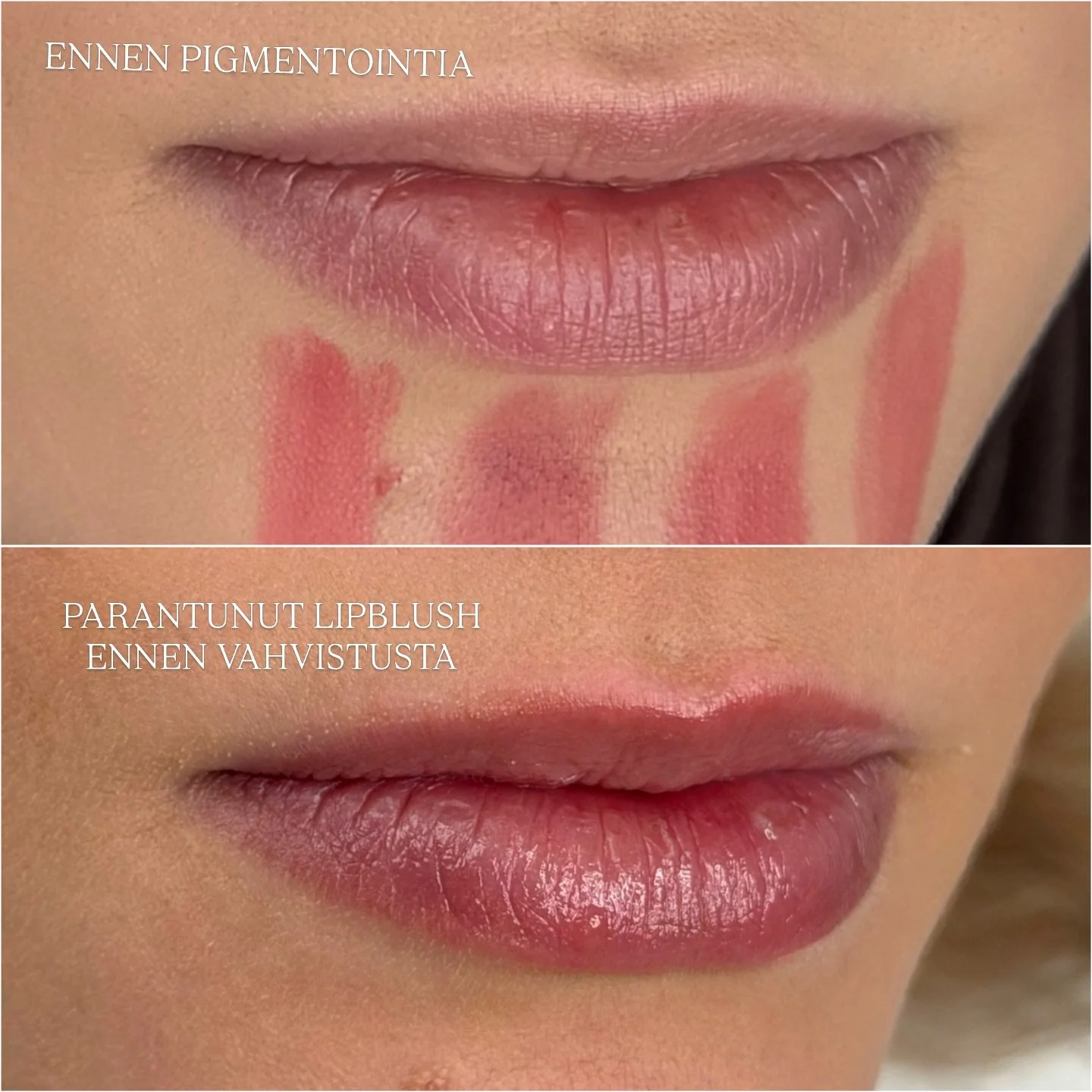 🧡LIPBLUSH🧡

1. Kuvassa huulet ennen ja yhden pigmentointikerran j&auml;lkeen.

2 &amp; 3. Kuvassa huulet vahvistuksen j&auml;lkeen💋

Ajanvaraus:
www.booksalon.fi/browsjenna
www.jennakempas.fi

Maksutavat💳

Korttimaksut, k&auml;teinen, klarna