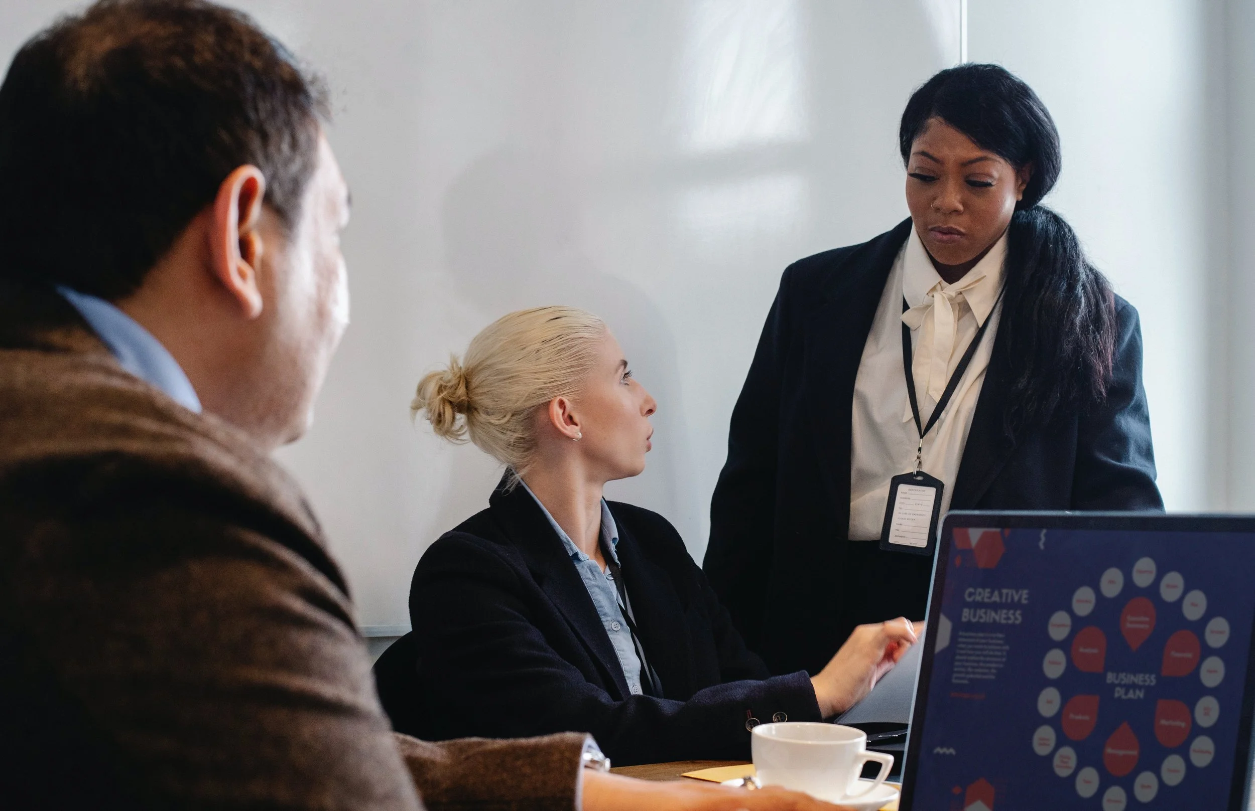 Group of employees talking