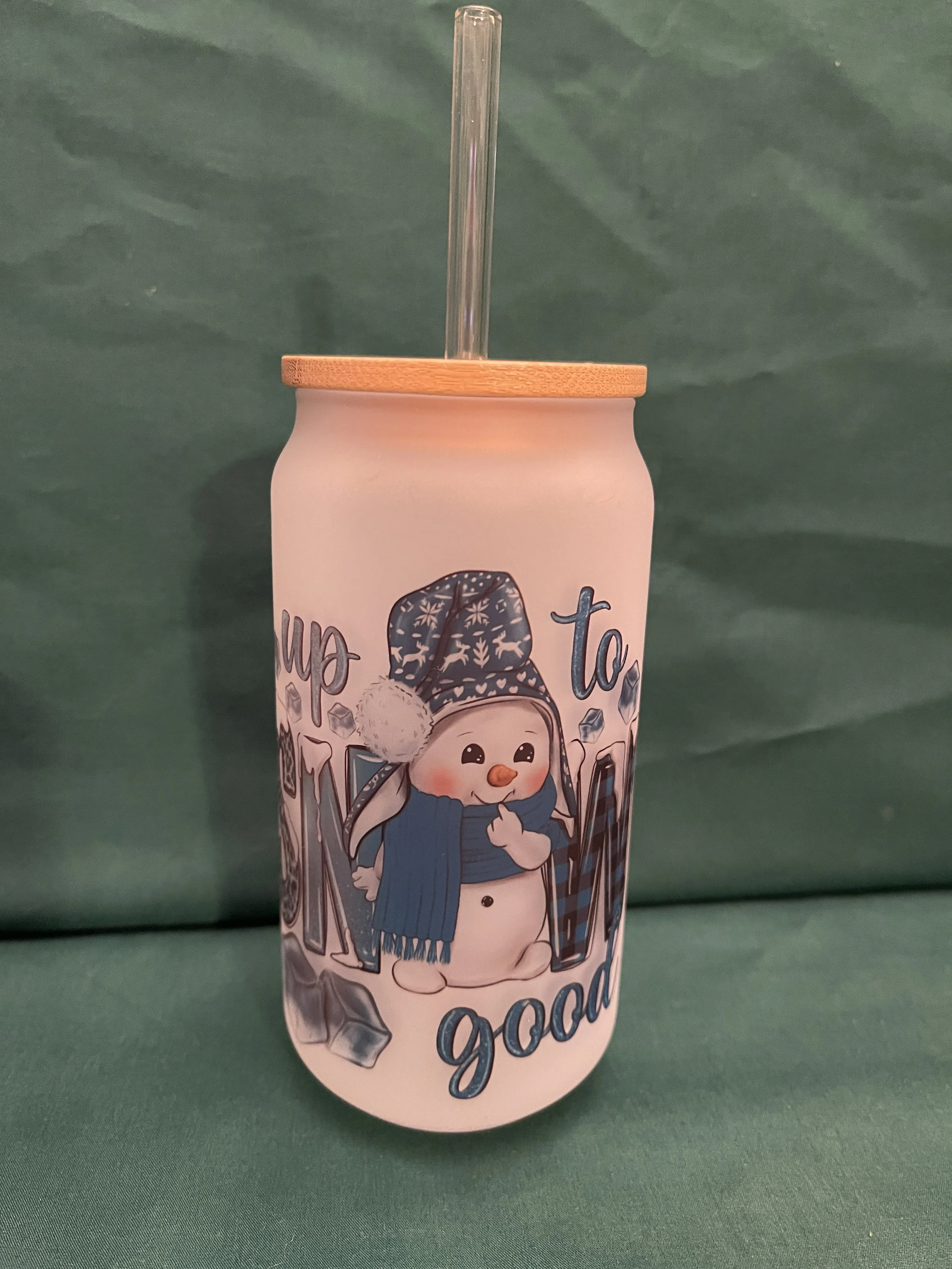 Frosted Snowman Glasses