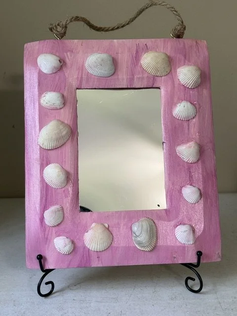 Wooden Shell Frame with mirror
