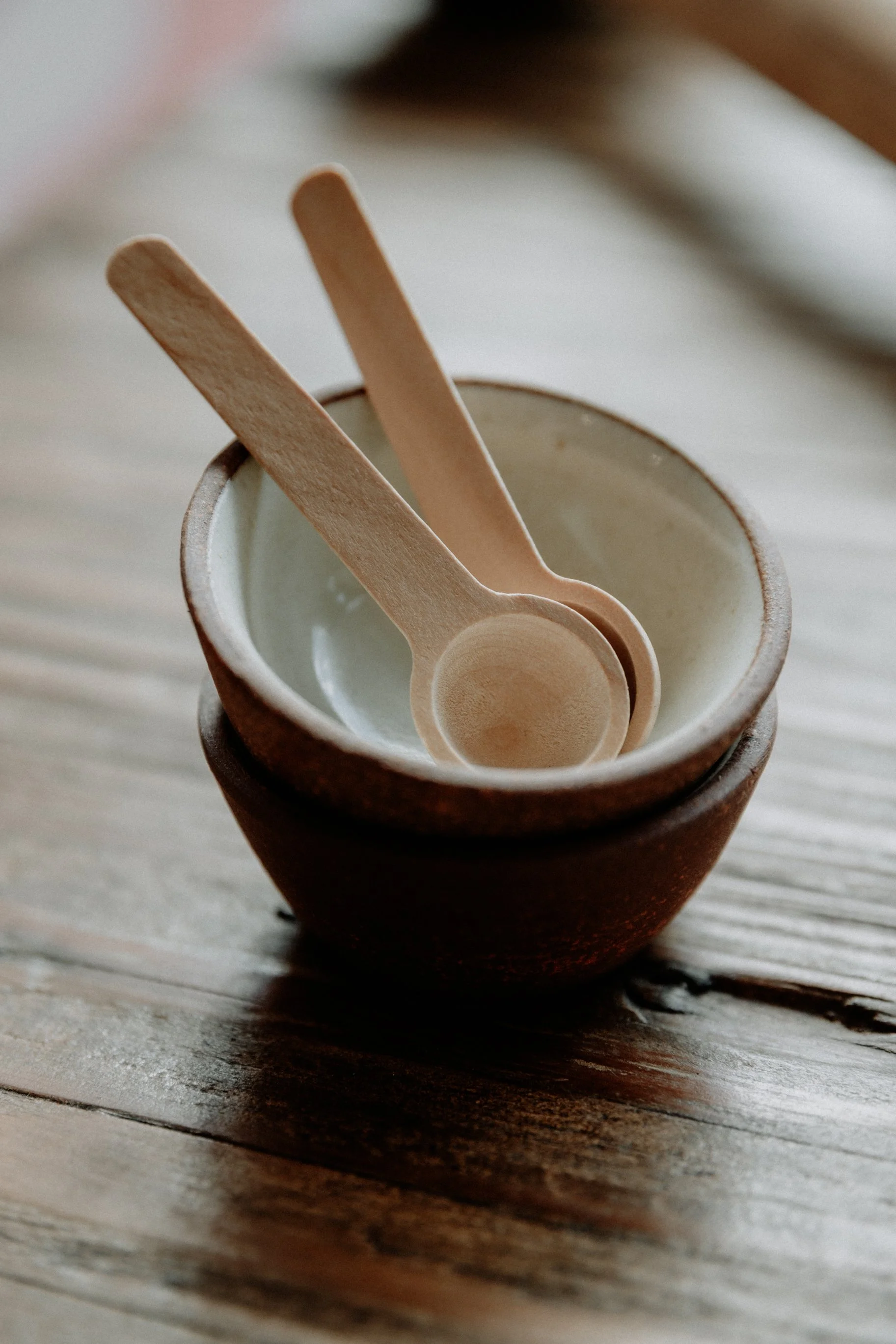 Salt Stoneware Pinch Pots