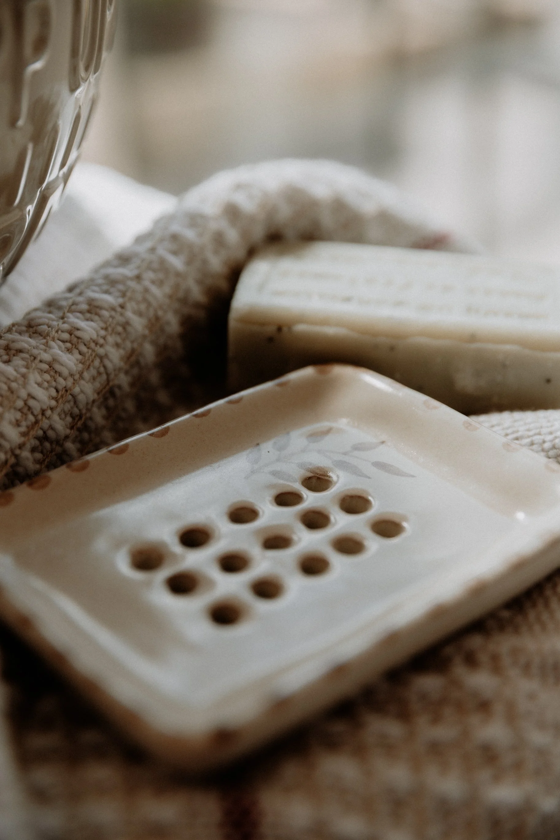 Hand Painted Botanic Soap Dish