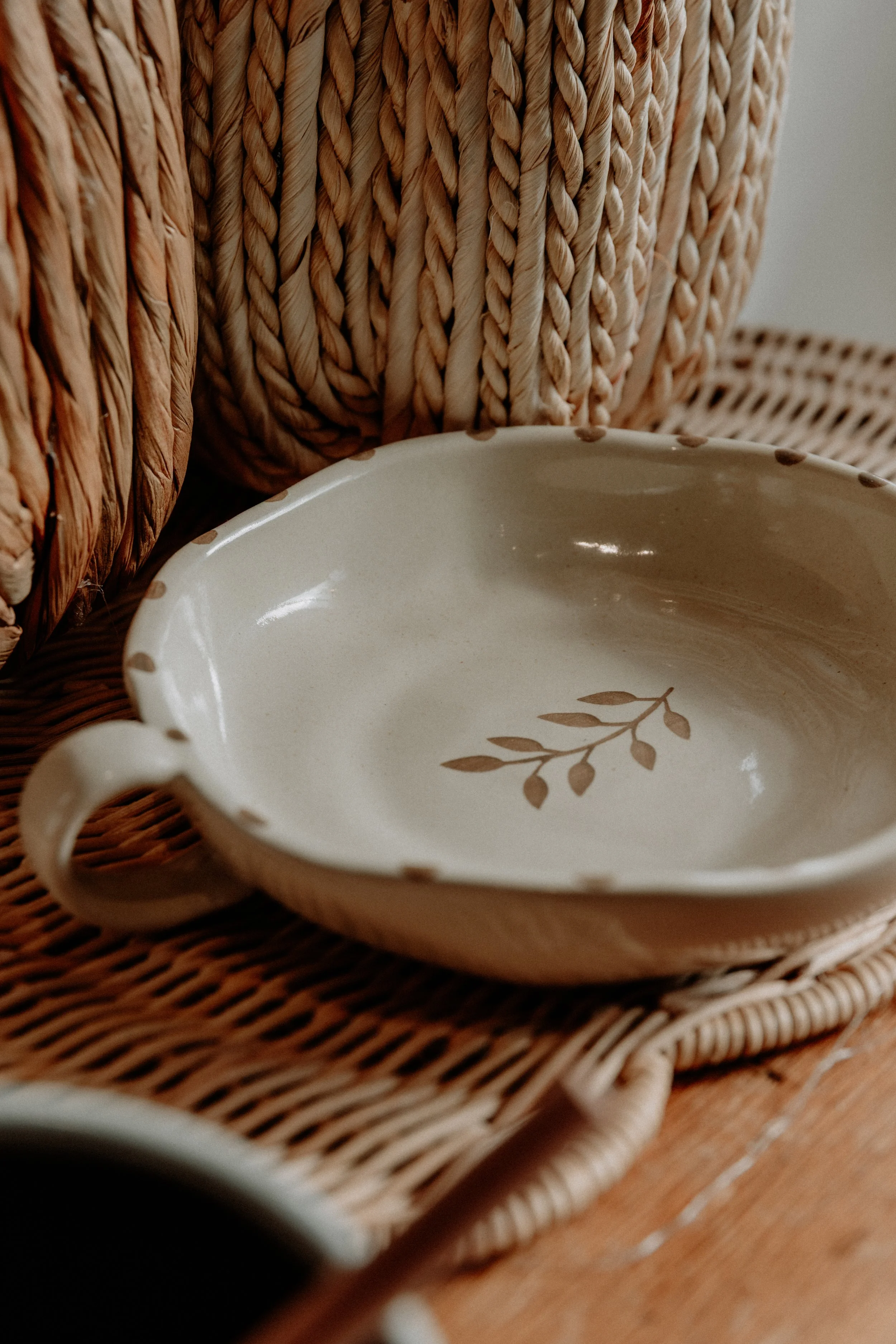 Hand Painted Botanic Dish