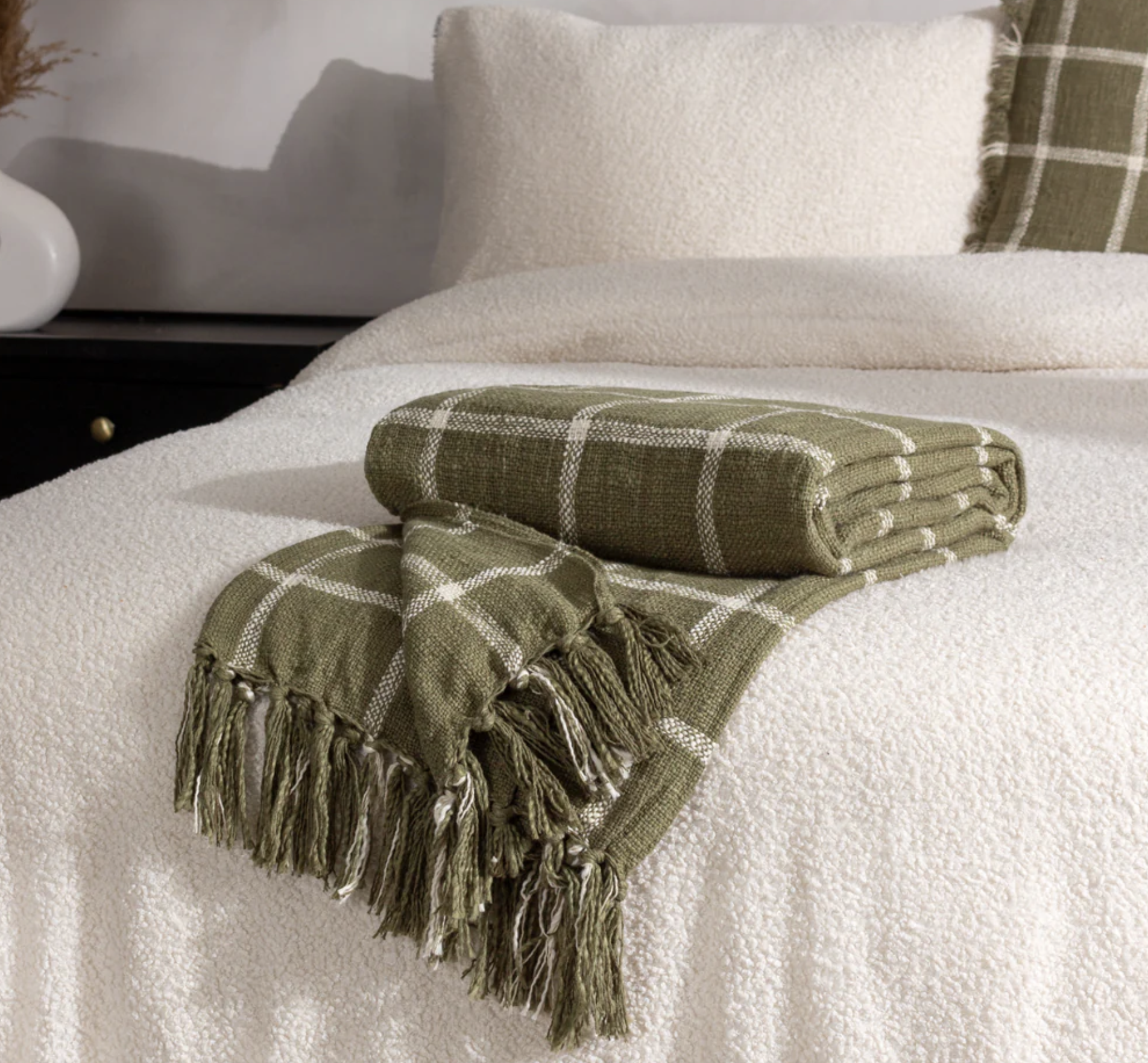 Beni Throw Moss/Natural
